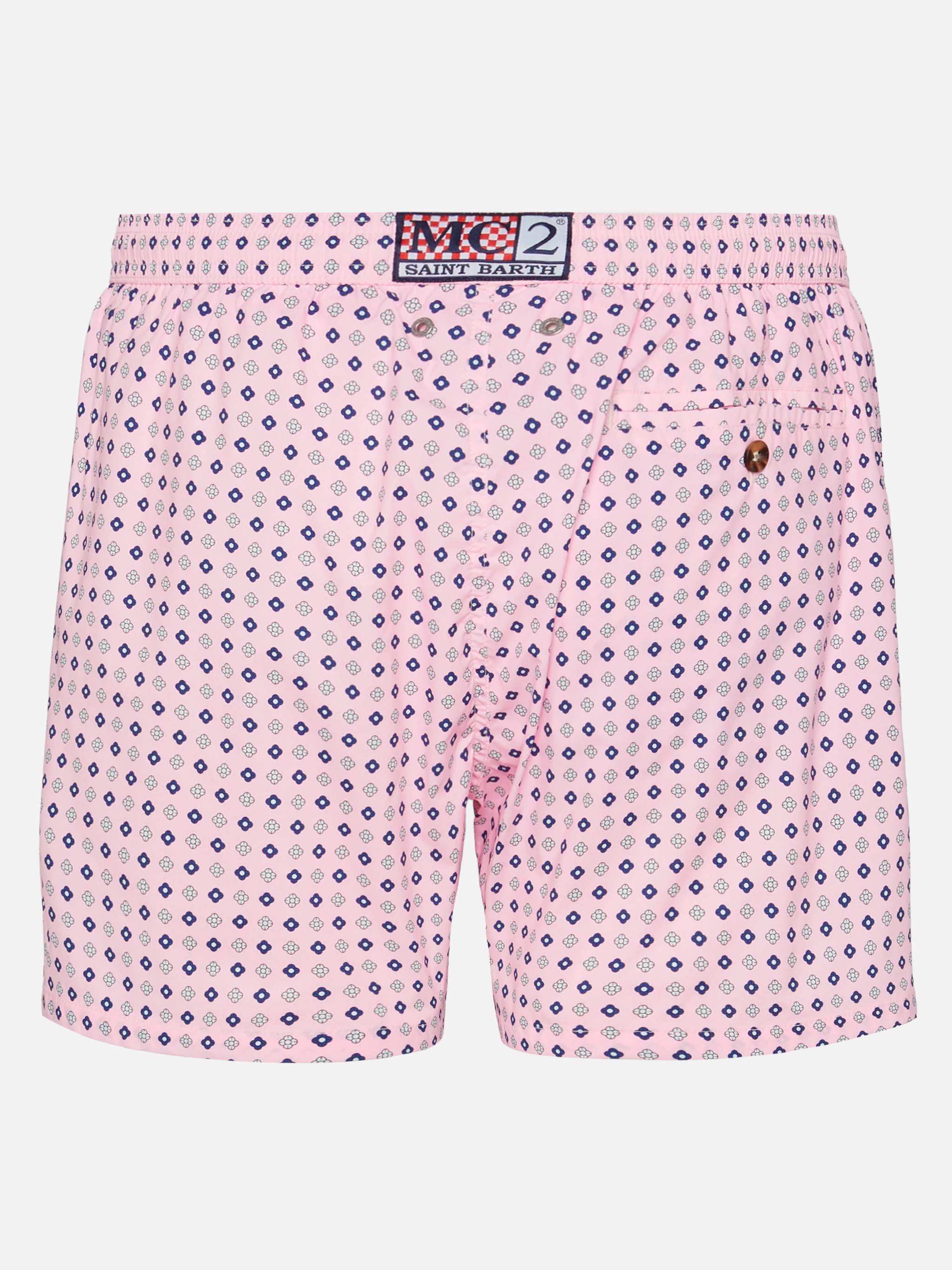 Comfort Light Swim Shorts With Tie Print Pink Swimshort