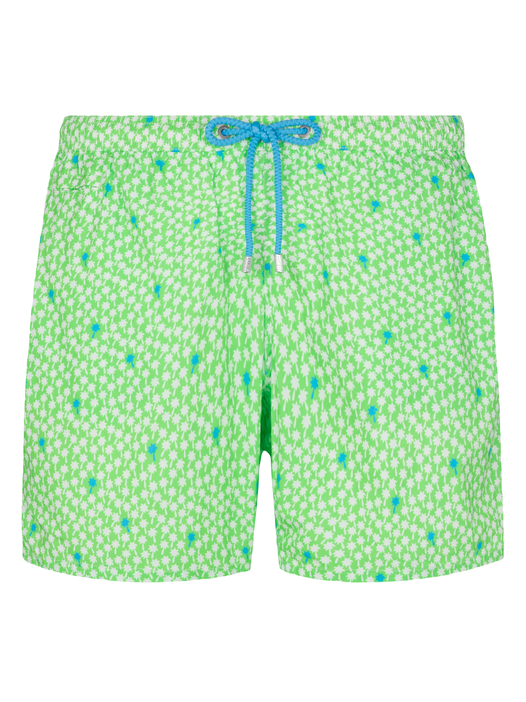 Comfort Light Swim Shorts With Palm Print Green Swimshort