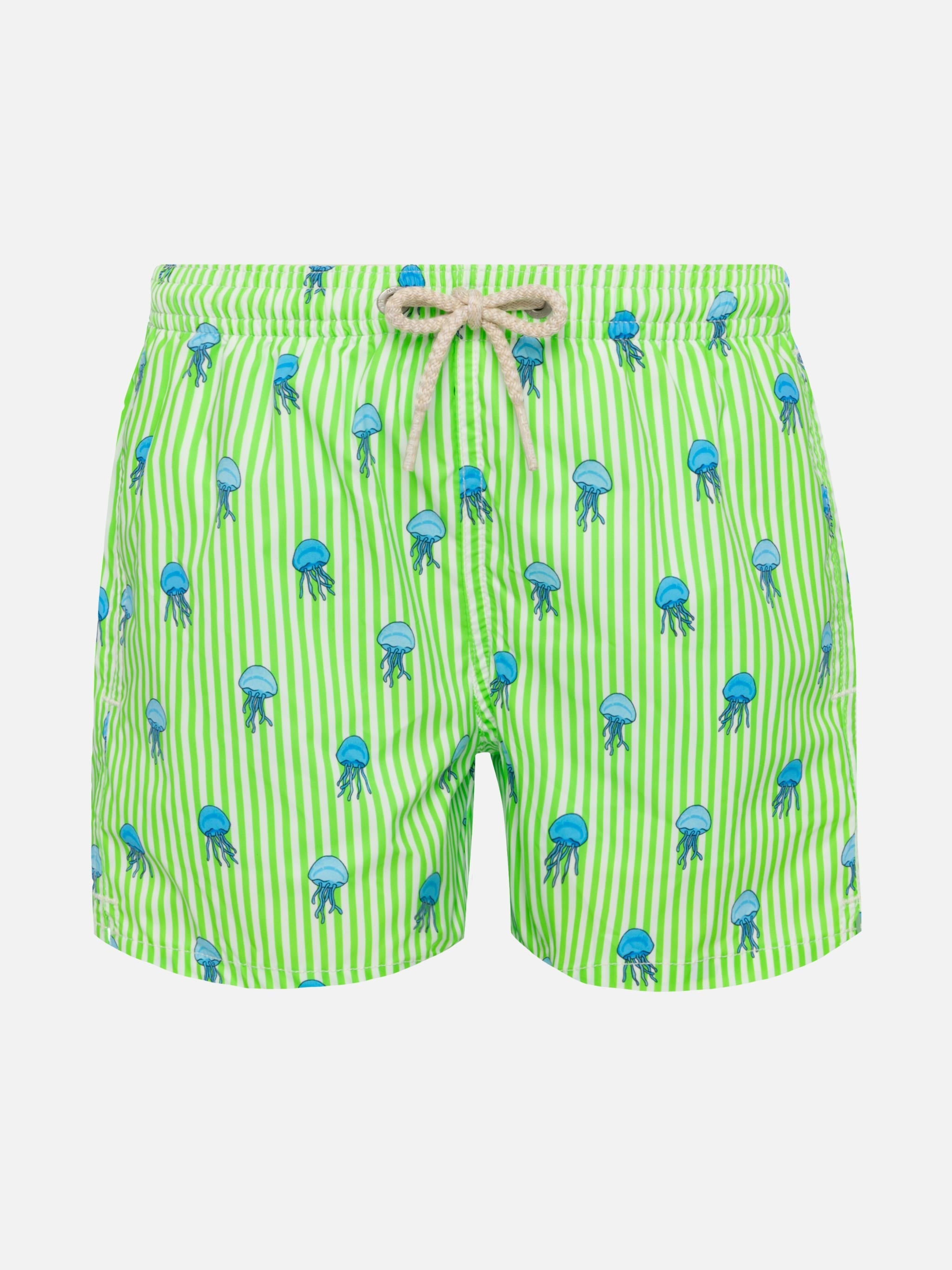 Comfort Light Jr Swim Shorts With Jelly Fish Print Green Swimshort