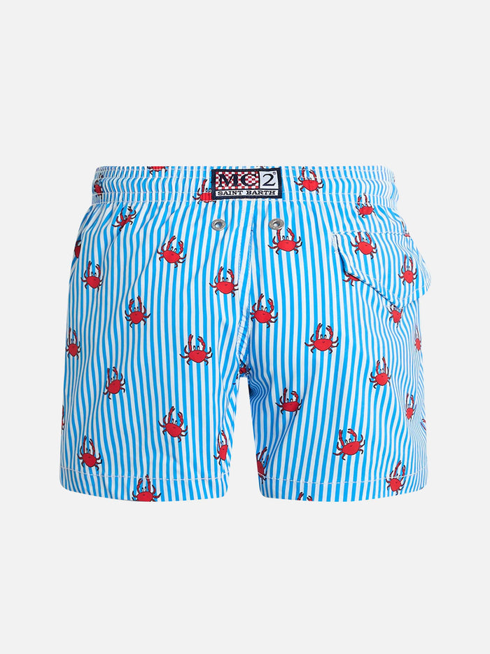 Boy Comfort Light Swim Shorts With Crabs Print __single__ Swimshort
