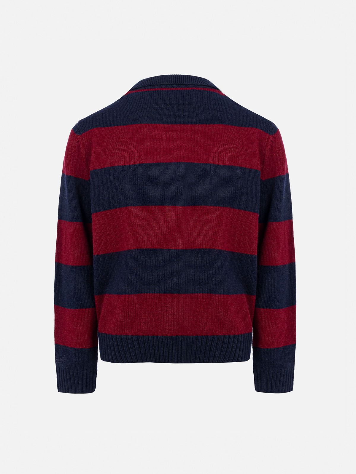 Boy Blue And Red Striped Polo Shirt Covent With Snoopy Print | Peanuts Special Edition Knitwear