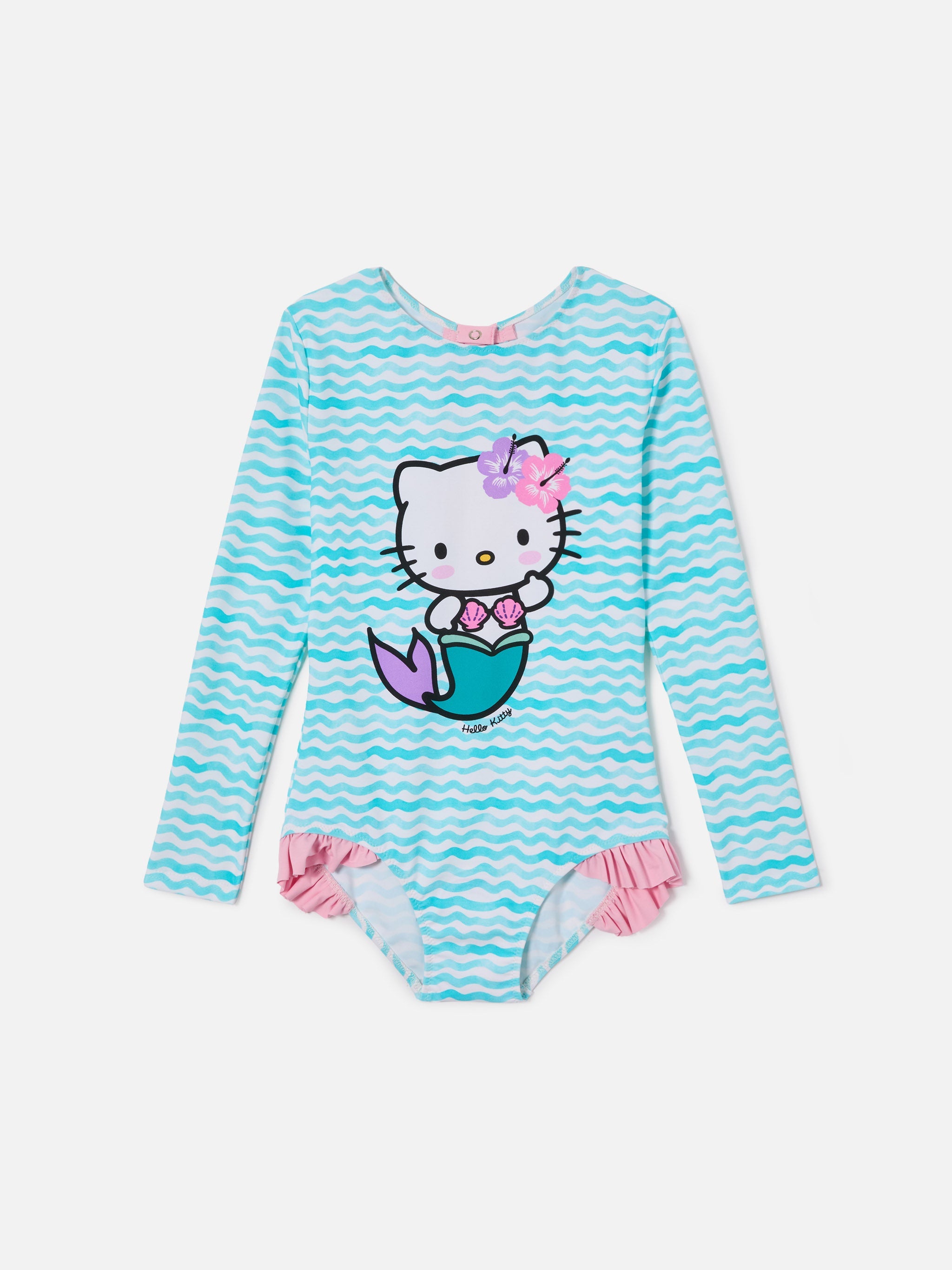 Cressy Long-Sleeve One-Piece Swimsuit With Hello Kitty Print | Special Edition Green Wetsuit