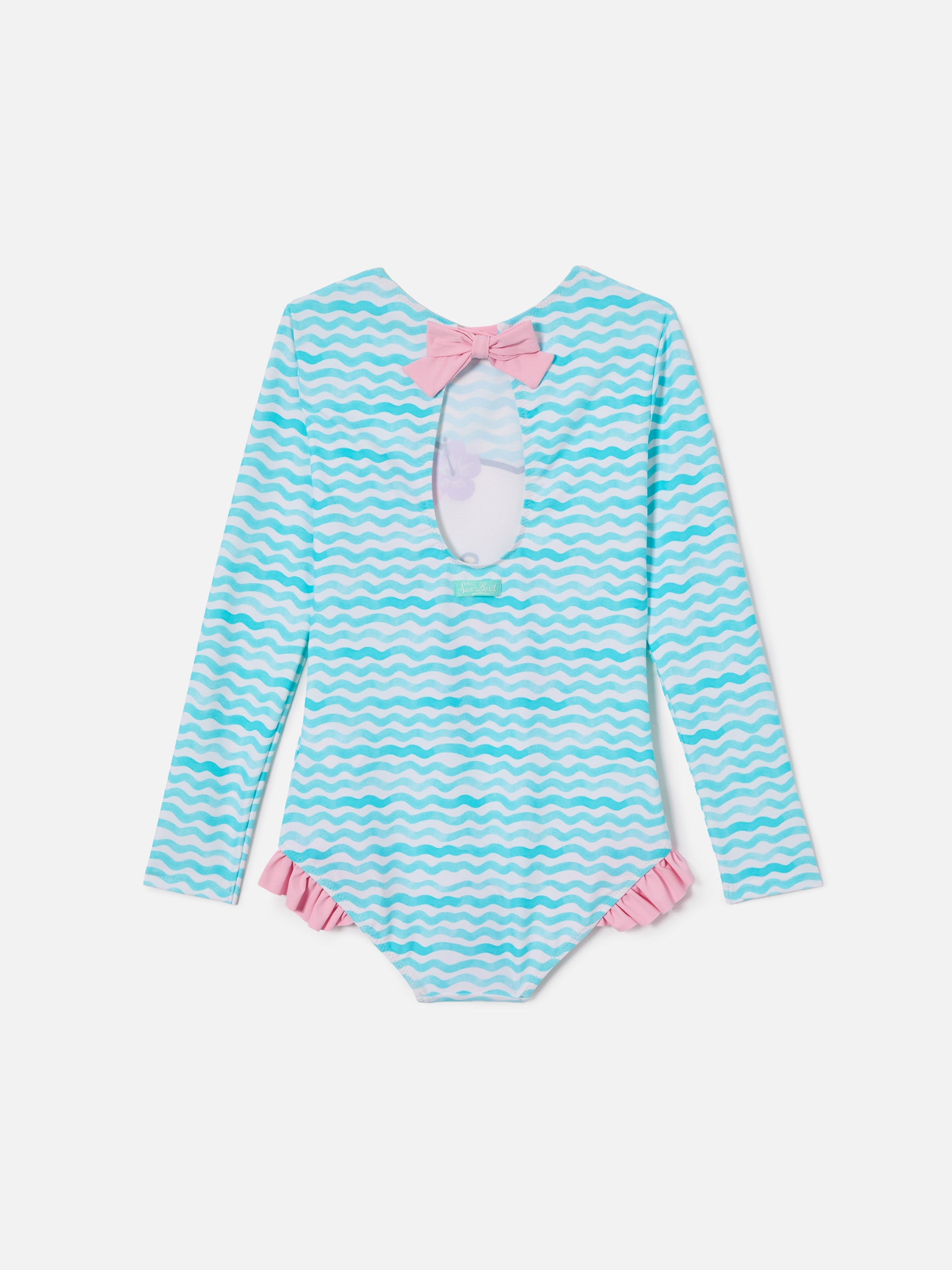 Cressy Long-Sleeve One-Piece Swimsuit With Hello Kitty Print | Special Edition Green Wetsuit