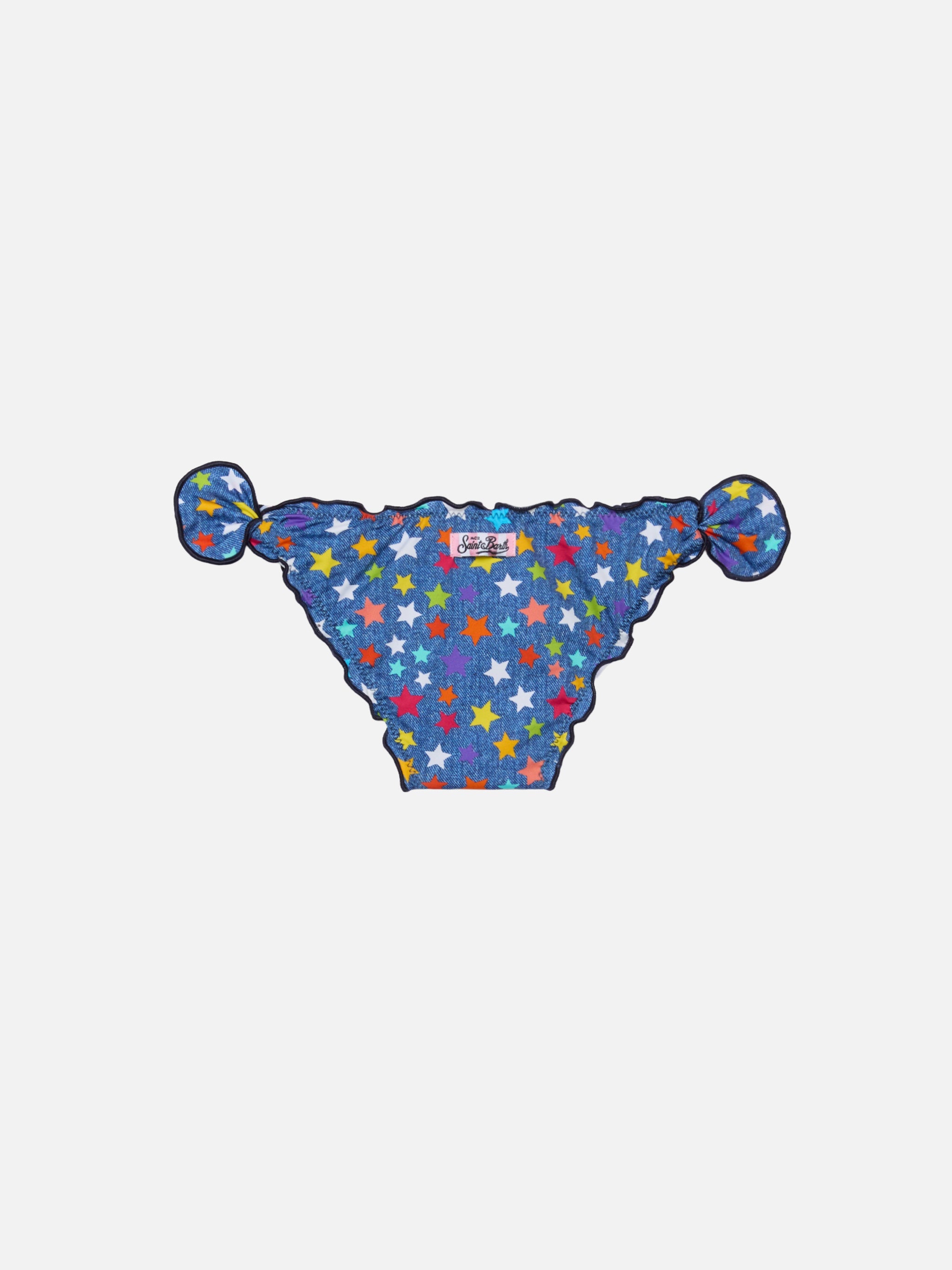 Cric Classic Swim Briefs With Stars Print Blue Bottom
