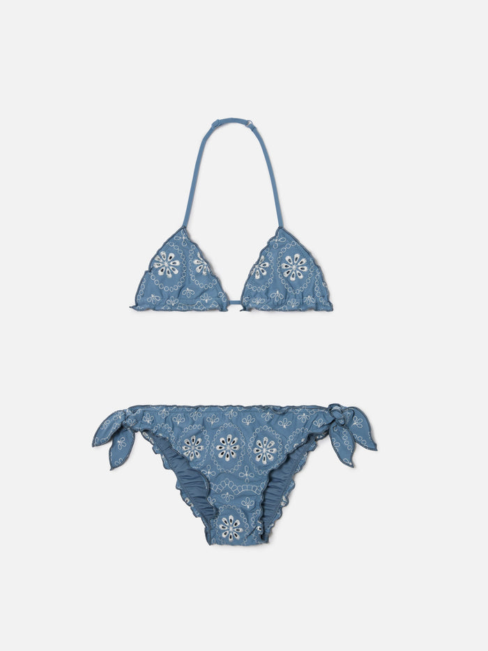 Cris Sangallo Bikini With Ruffled Edges Sky
