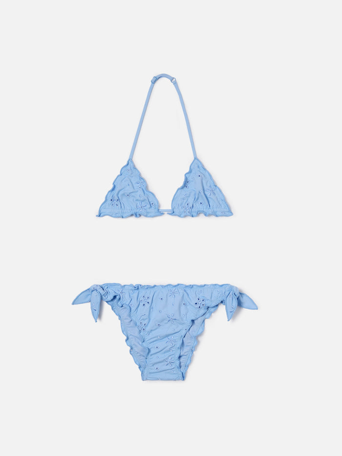 Cris Sangallo Bikini In Light Blue With Ruffled Edges __single__