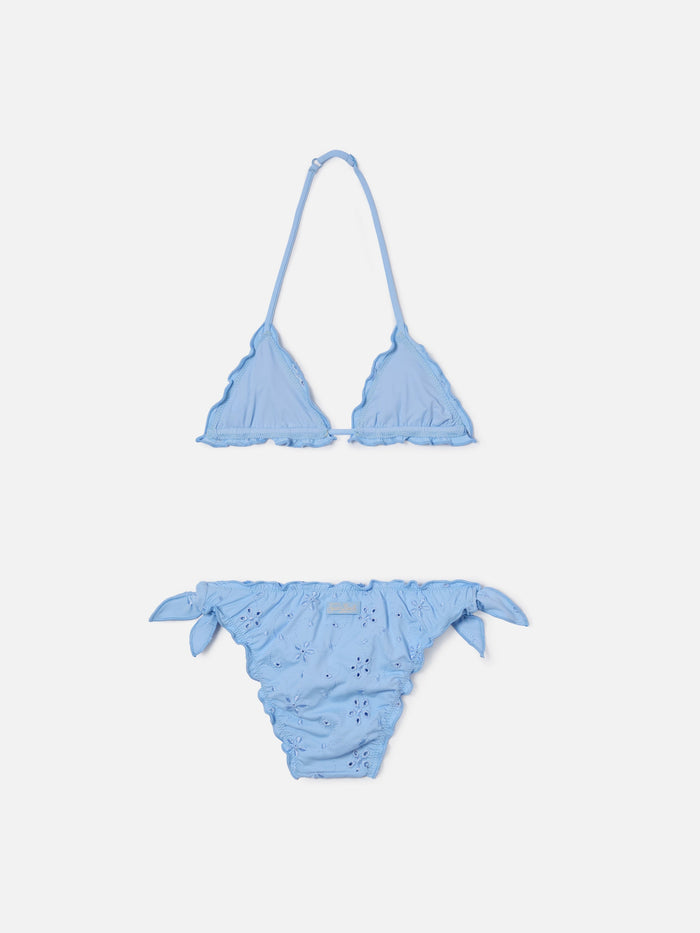 Cris Sangallo Bikini In Light Blue With Ruffled Edges __single__
