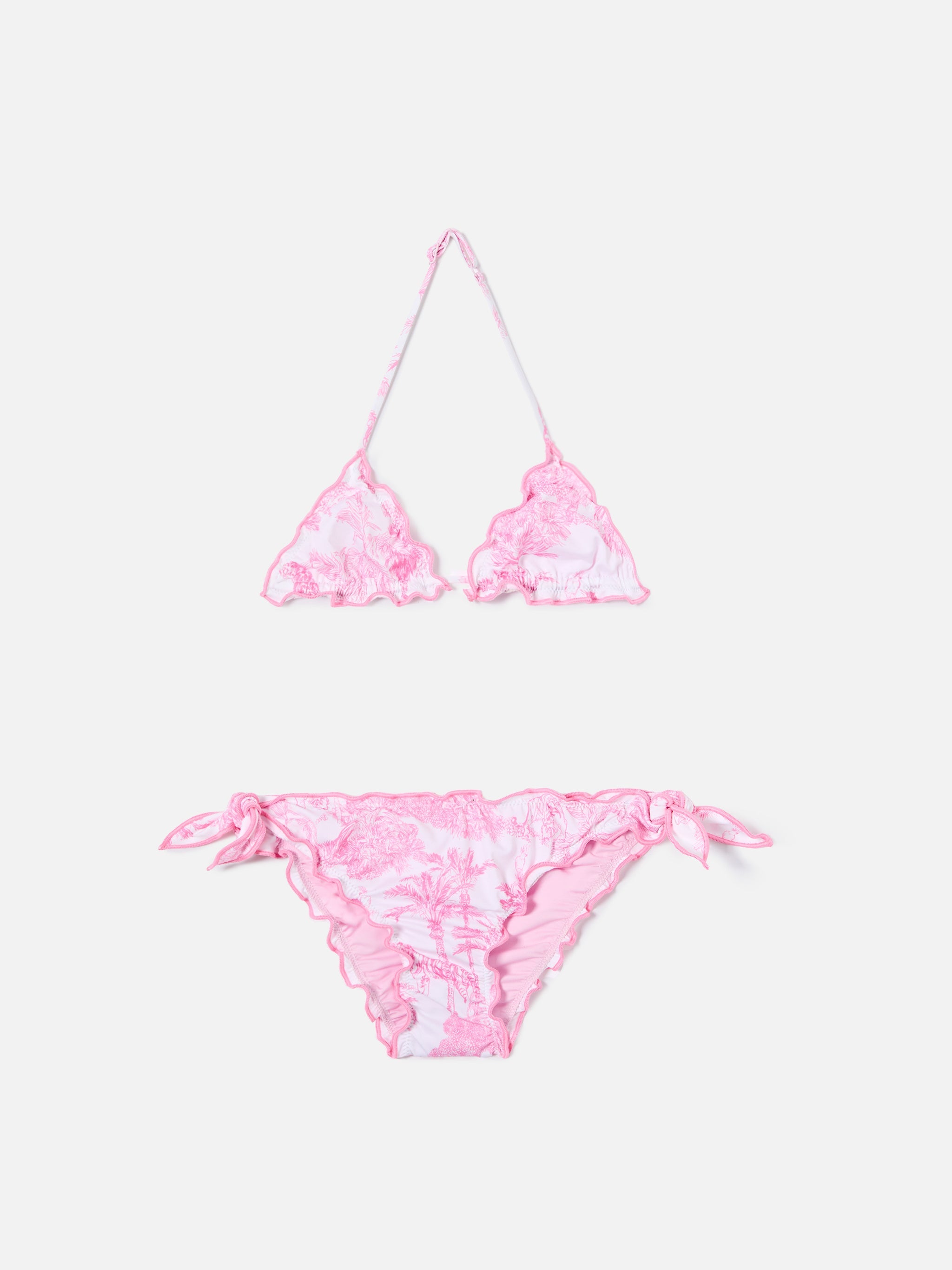 Cris Stretch Bikini With Toile De Jouy Print Pink