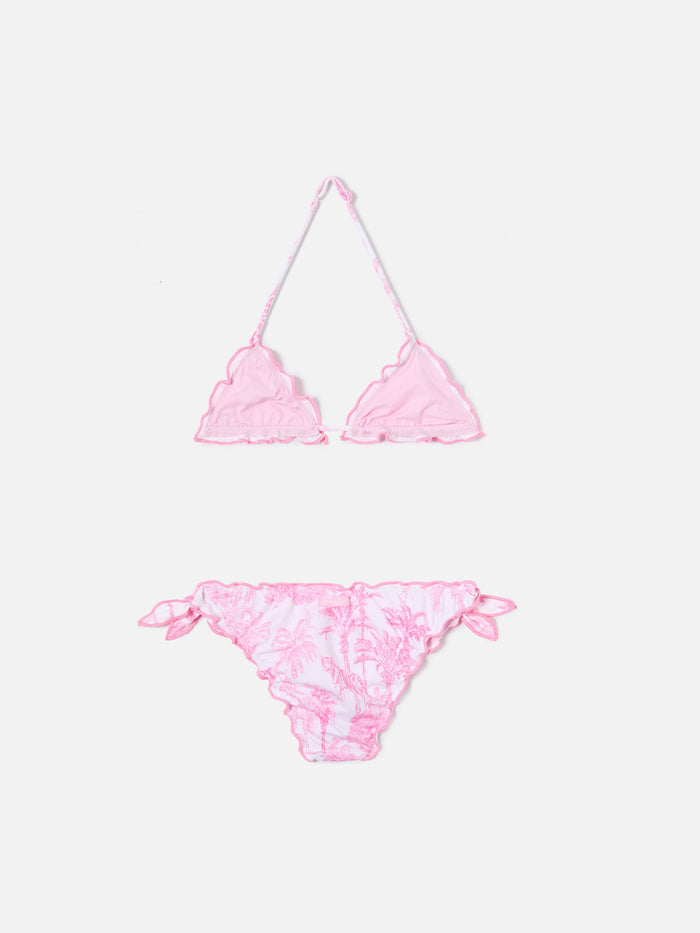 Cris Stretch Bikini With Toile De Jouy Print Pink
