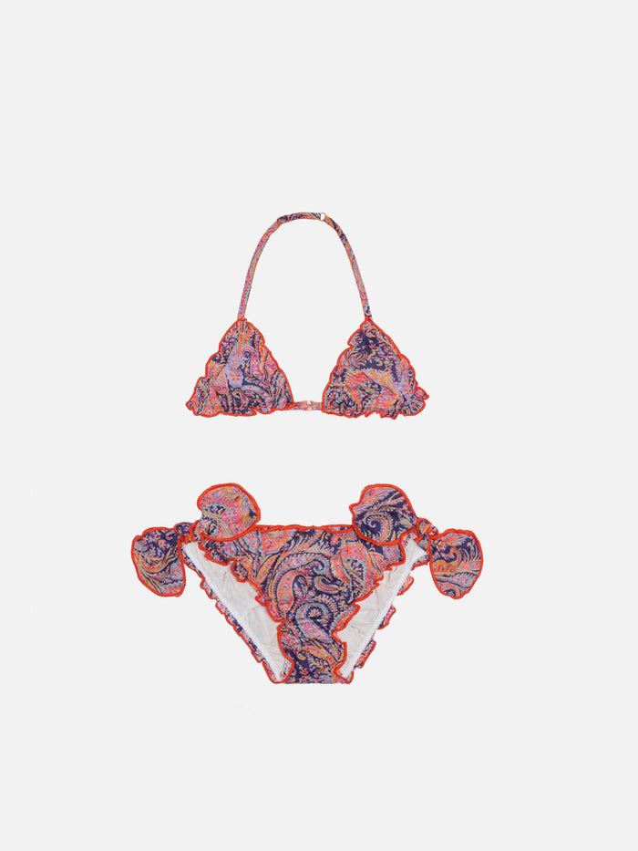 Girl Triangle Bikini With Liberty Print | Made Fabric __single__