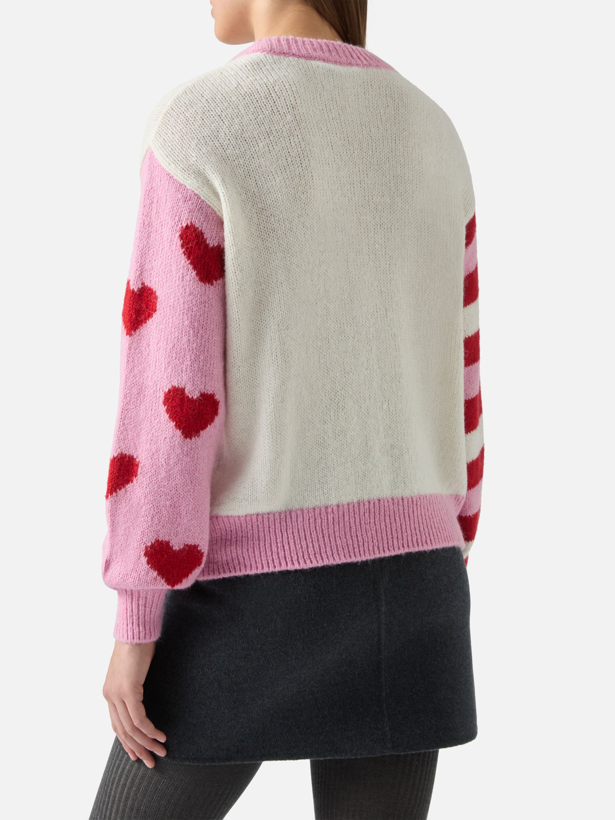 Alpaca Sweater Danya With Sarà Perchè Ti Amo Embroidery Pink