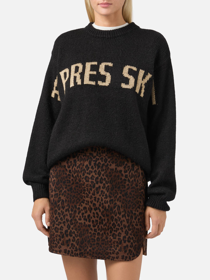 Danya Alpaca-Blend Sweater Black With Après Ski Jacquard