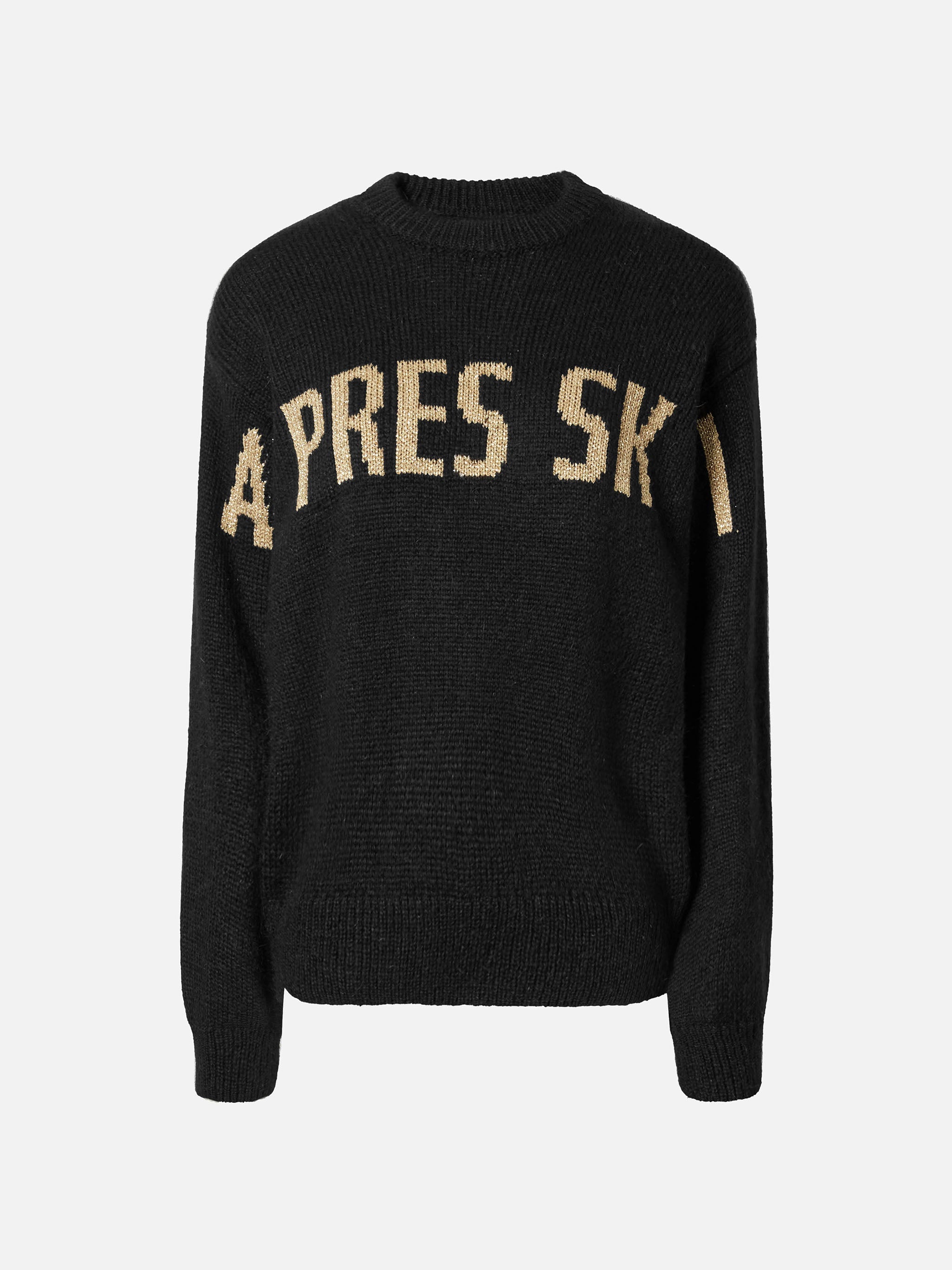Danya Alpaca-Blend Sweater Black With Après Ski Jacquard