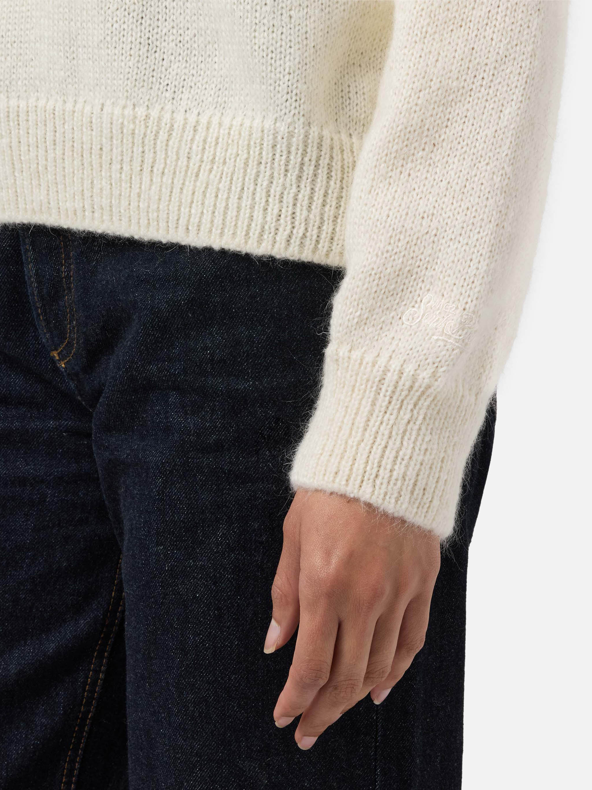 Danya Alpaca-Blend Sweater White With St. Moritz Jacquard