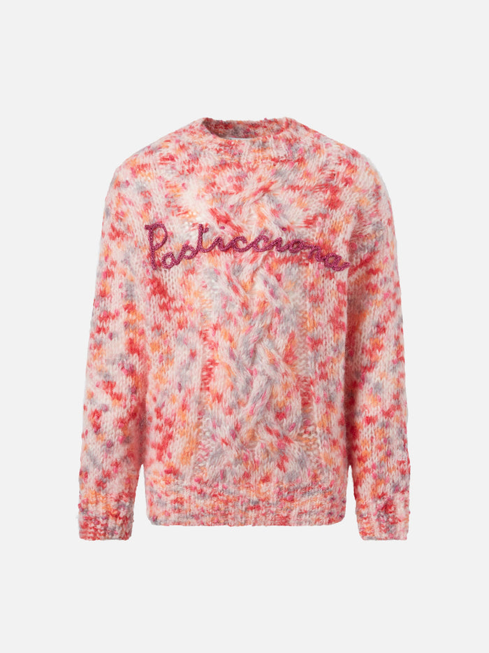 Boxy Sweater Danya Soft Jr With Pasticciona Embroidery Pink