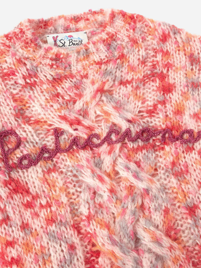 Boxy Sweater Danya Soft Jr With Pasticciona Embroidery Pink