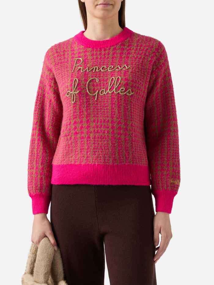 Pink Prince Of Wales Danya Soft Sweater