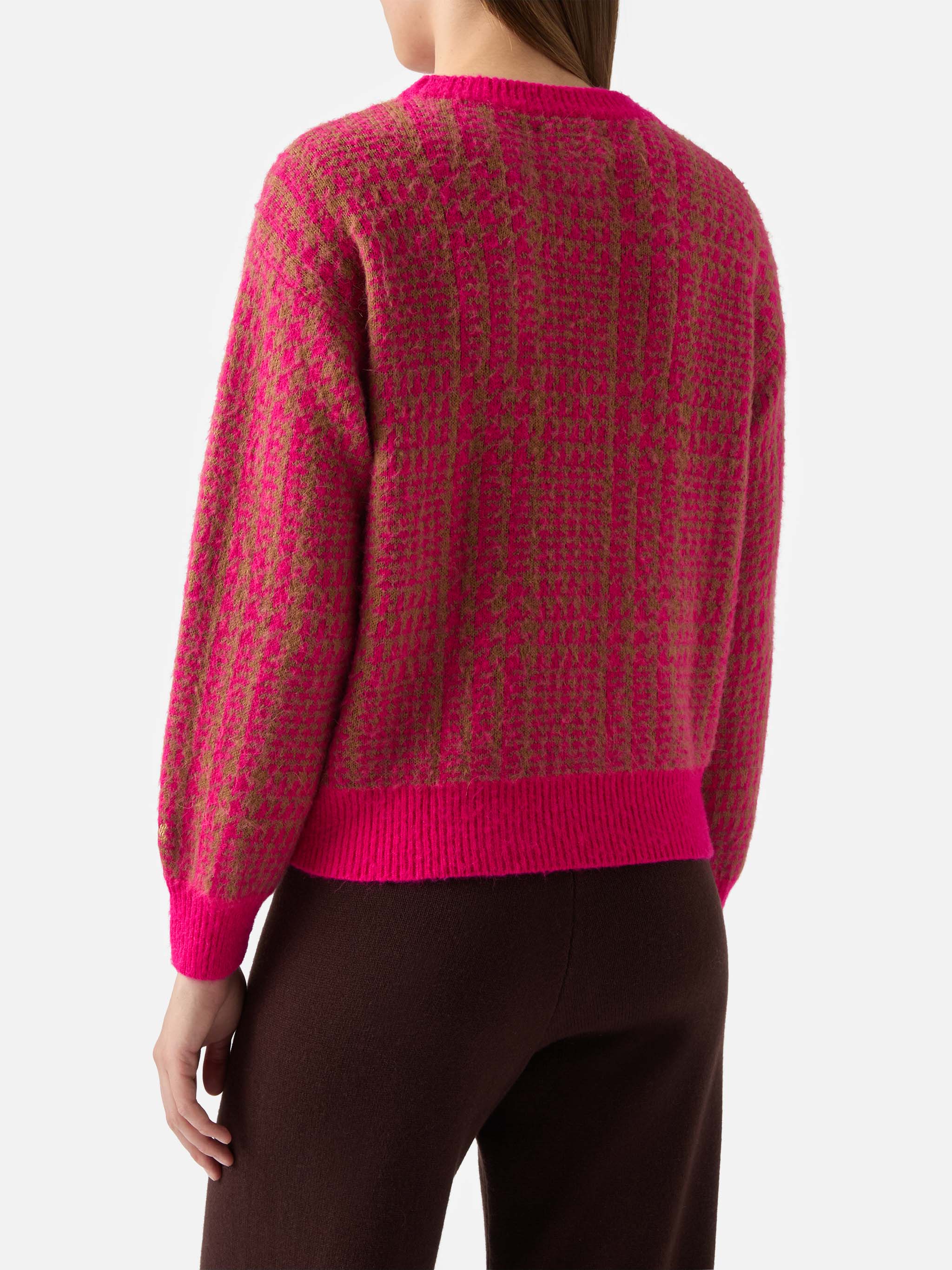 Pink Prince Of Wales Danya Soft Sweater