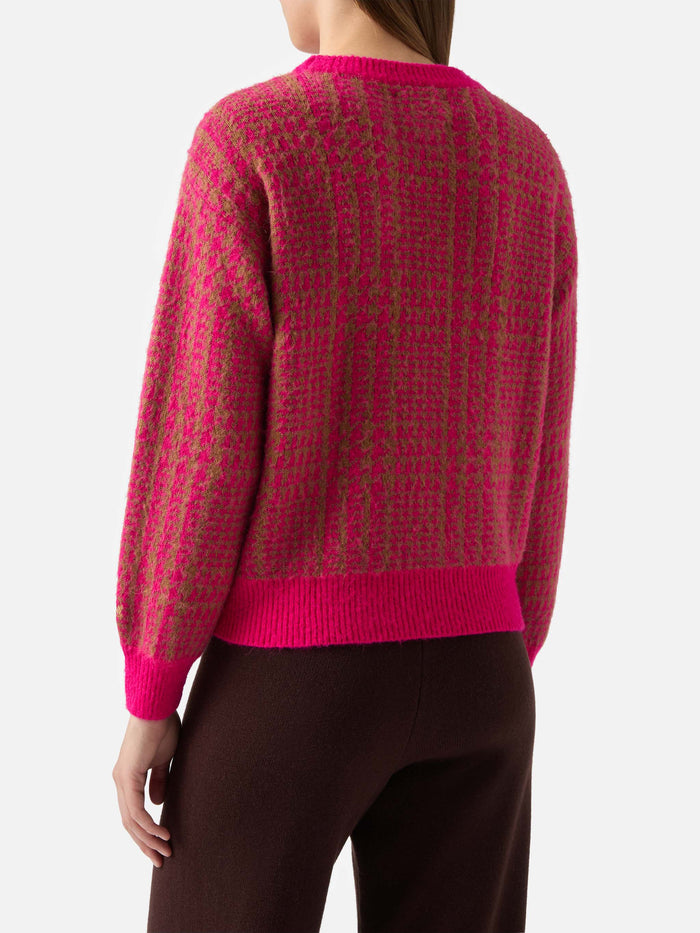 Pink Prince Of Wales Danya Soft Sweater