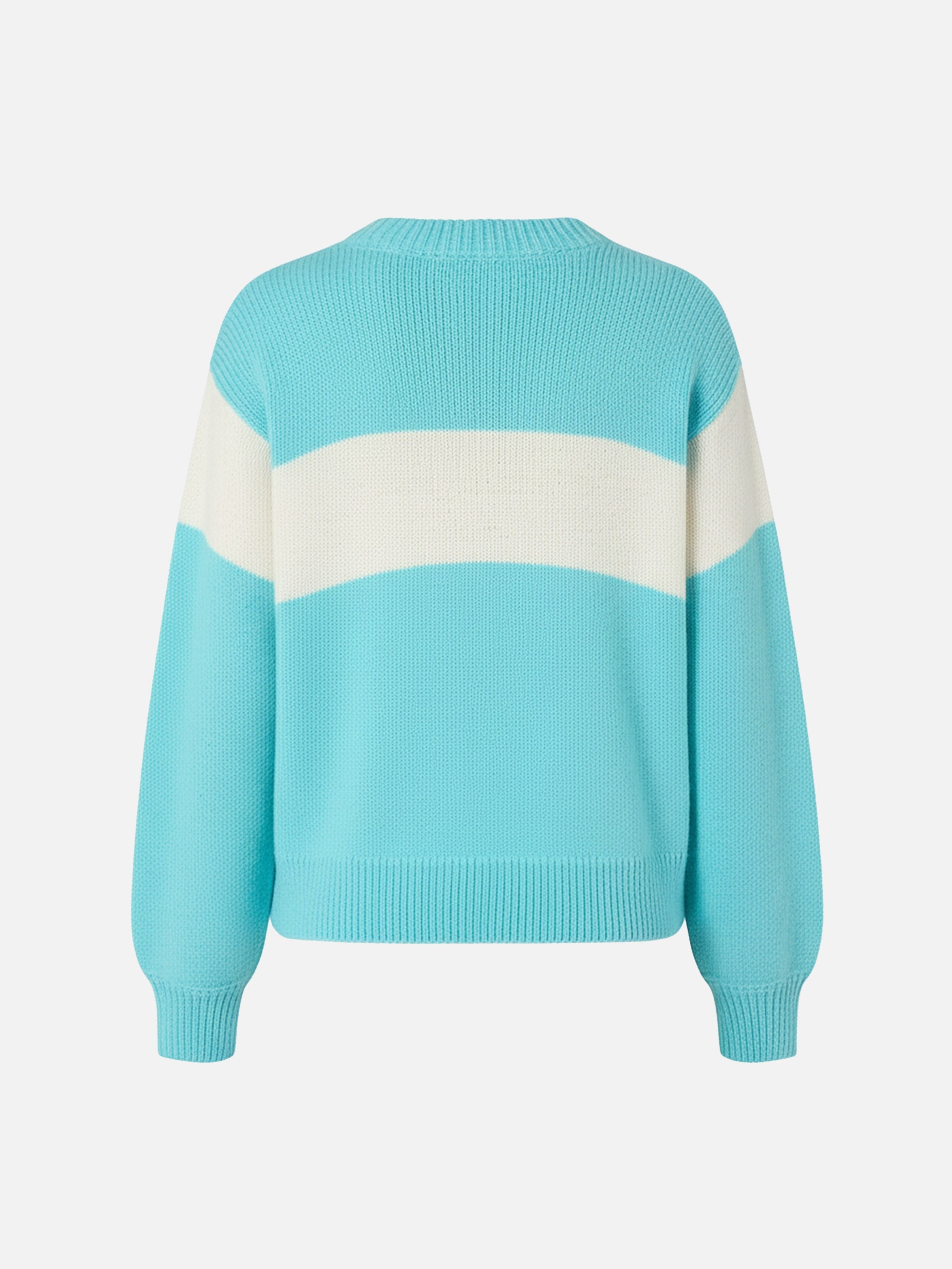 Pink Crewneck Danya With Apres Ski Lurex Jacquard Blue