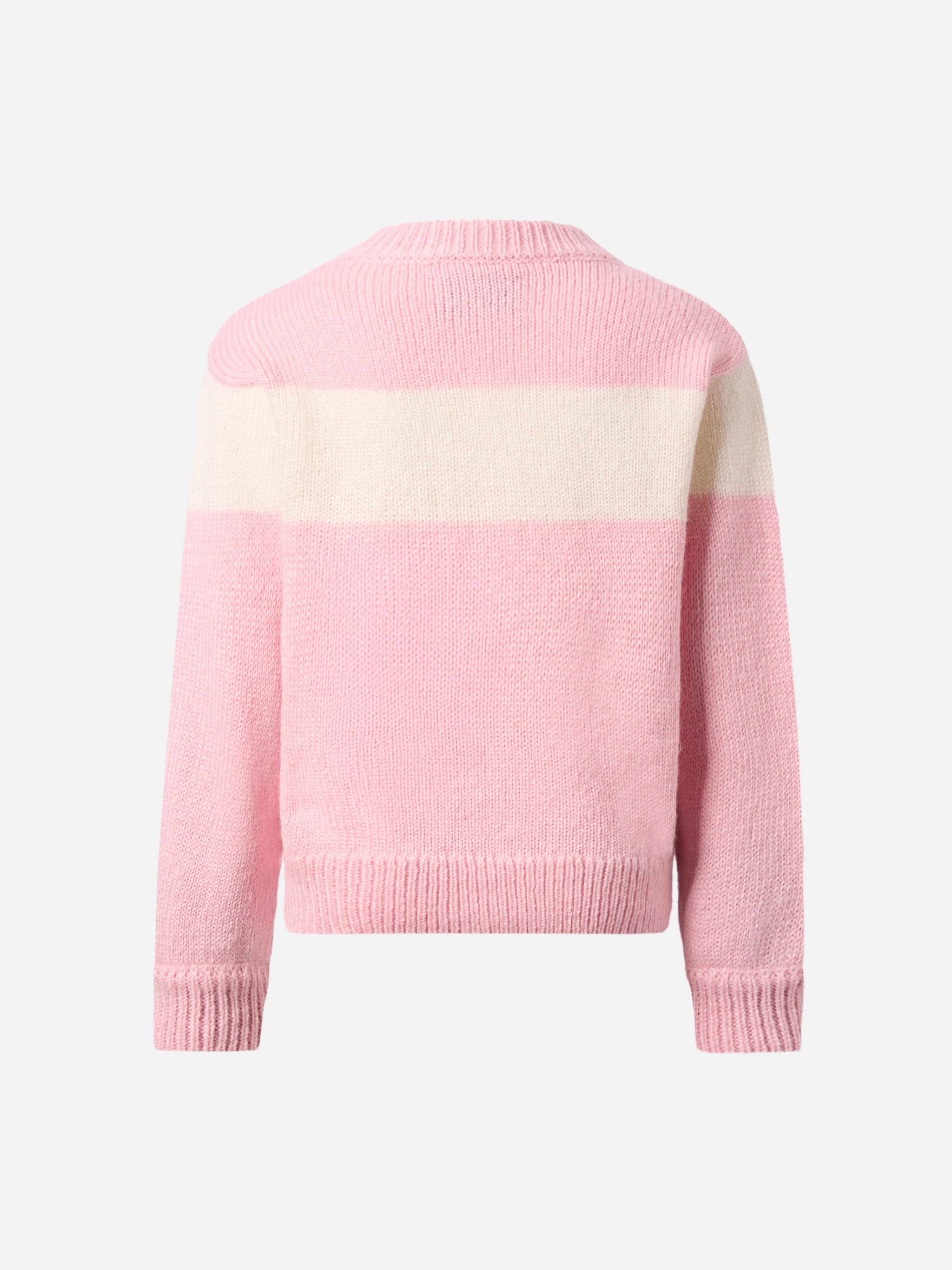 Danya Jr Alpaca-Blend Sweater With St. Barth Lurex Jacquard Pink