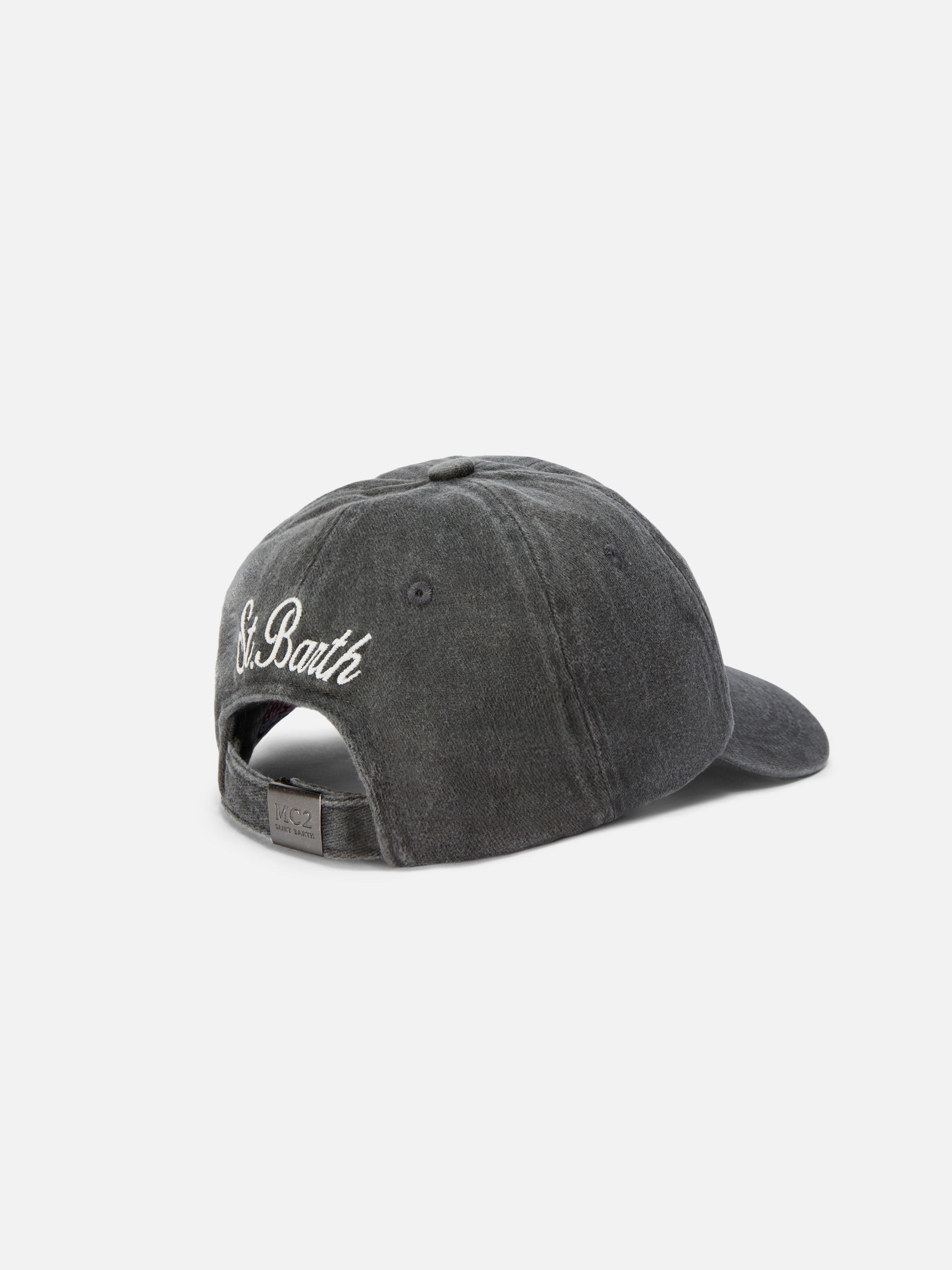 Davis Baseball Cap Denim With My Life Is Complicated Embroidery Black Hat