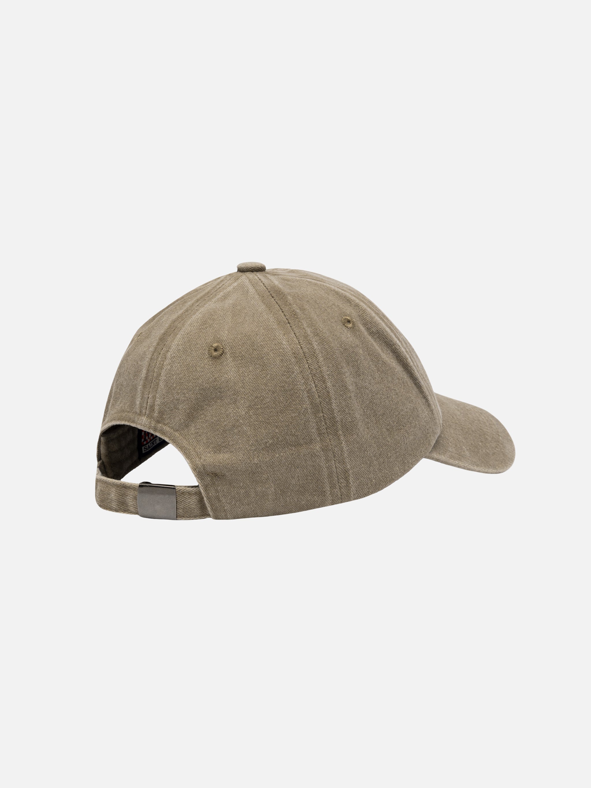 Davis Beige Denim Ball Cap With St. Barth Embroidery Brown Hat