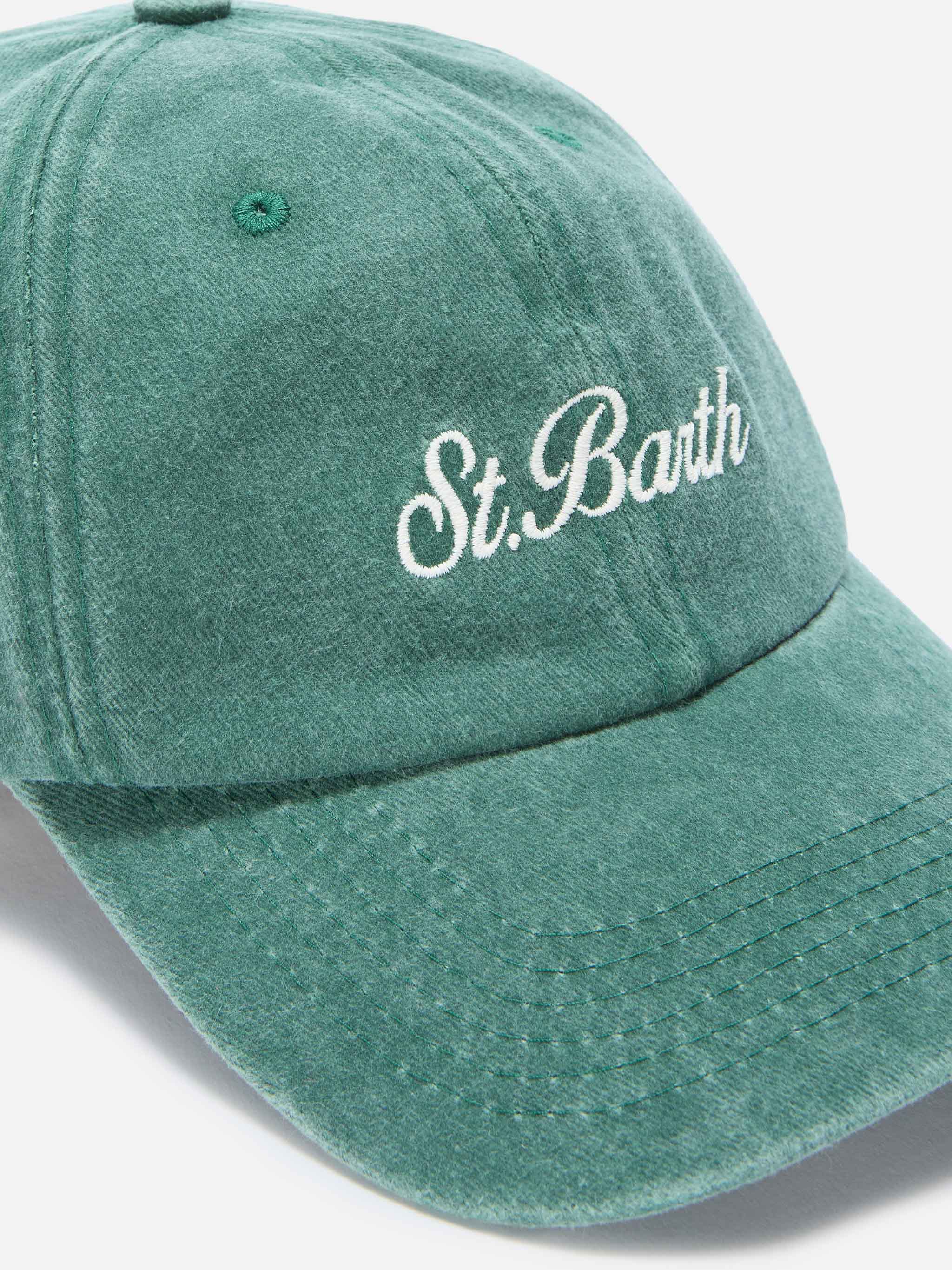 Davis Green Cotton Baseball Cap With Embroidered Logo Hat