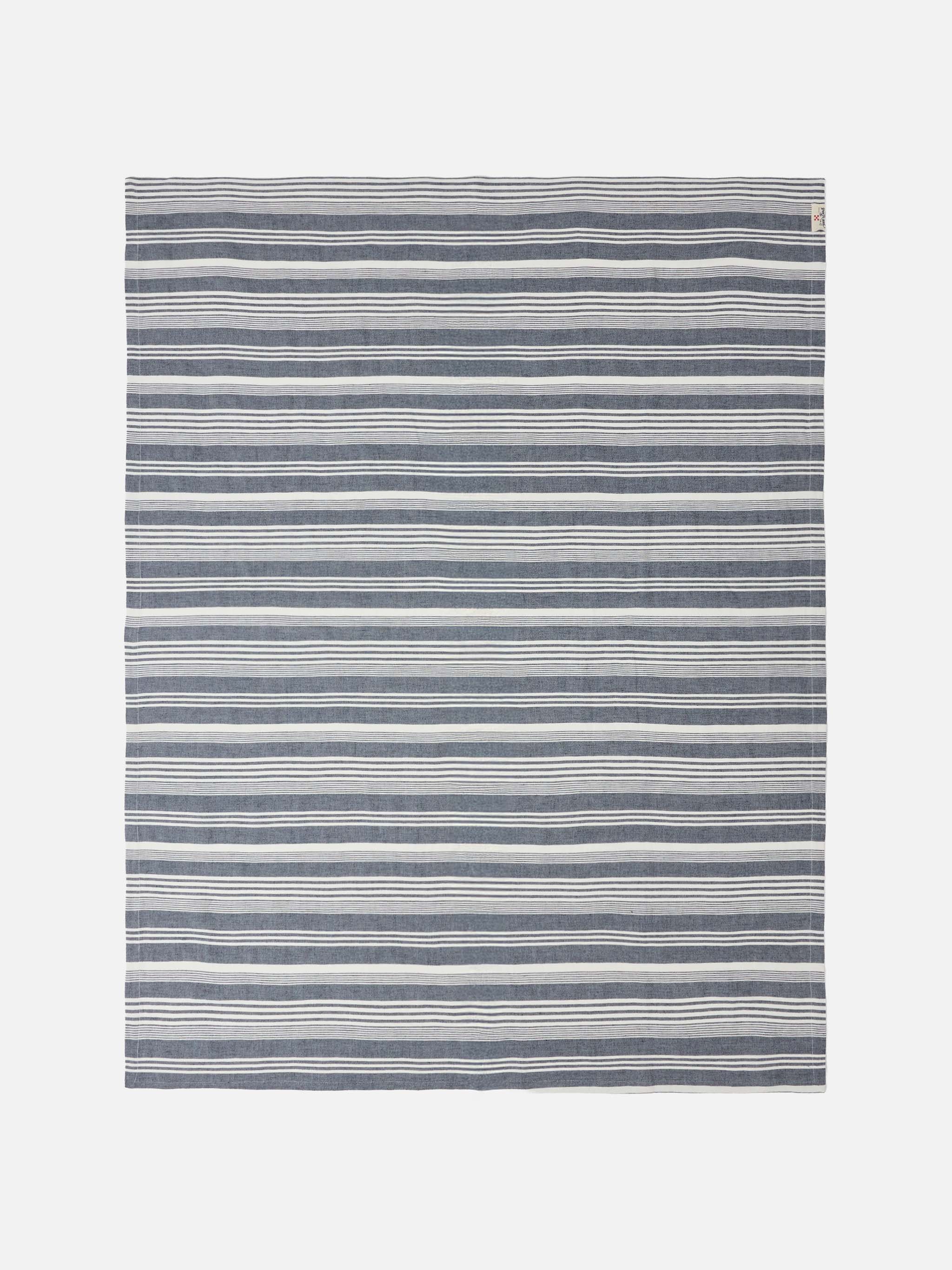 Microfiber Extra Large Beach Towel Deauville With Blue Striped Print