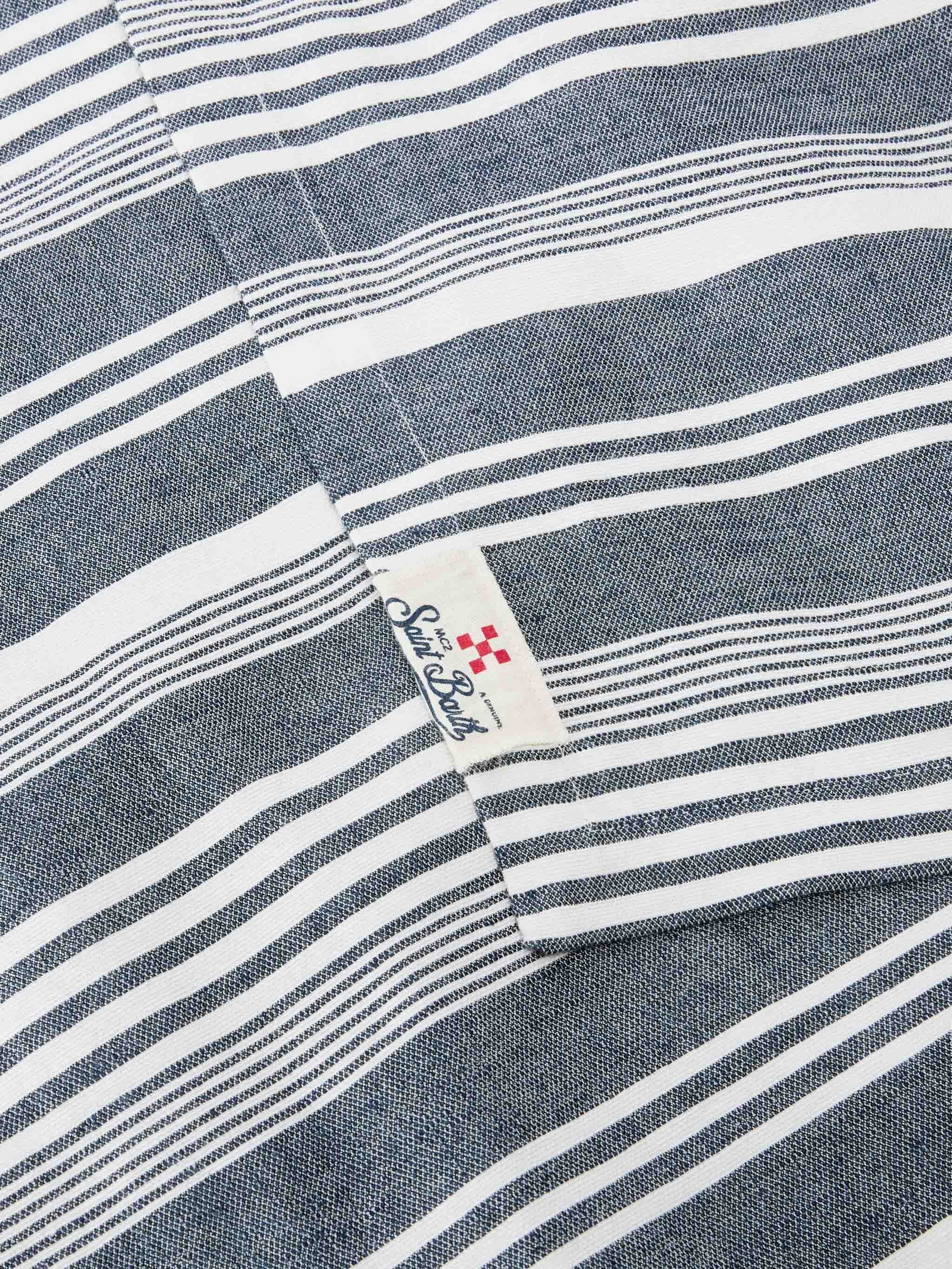 Microfiber Extra Large Beach Towel Deauville With Blue Striped Print