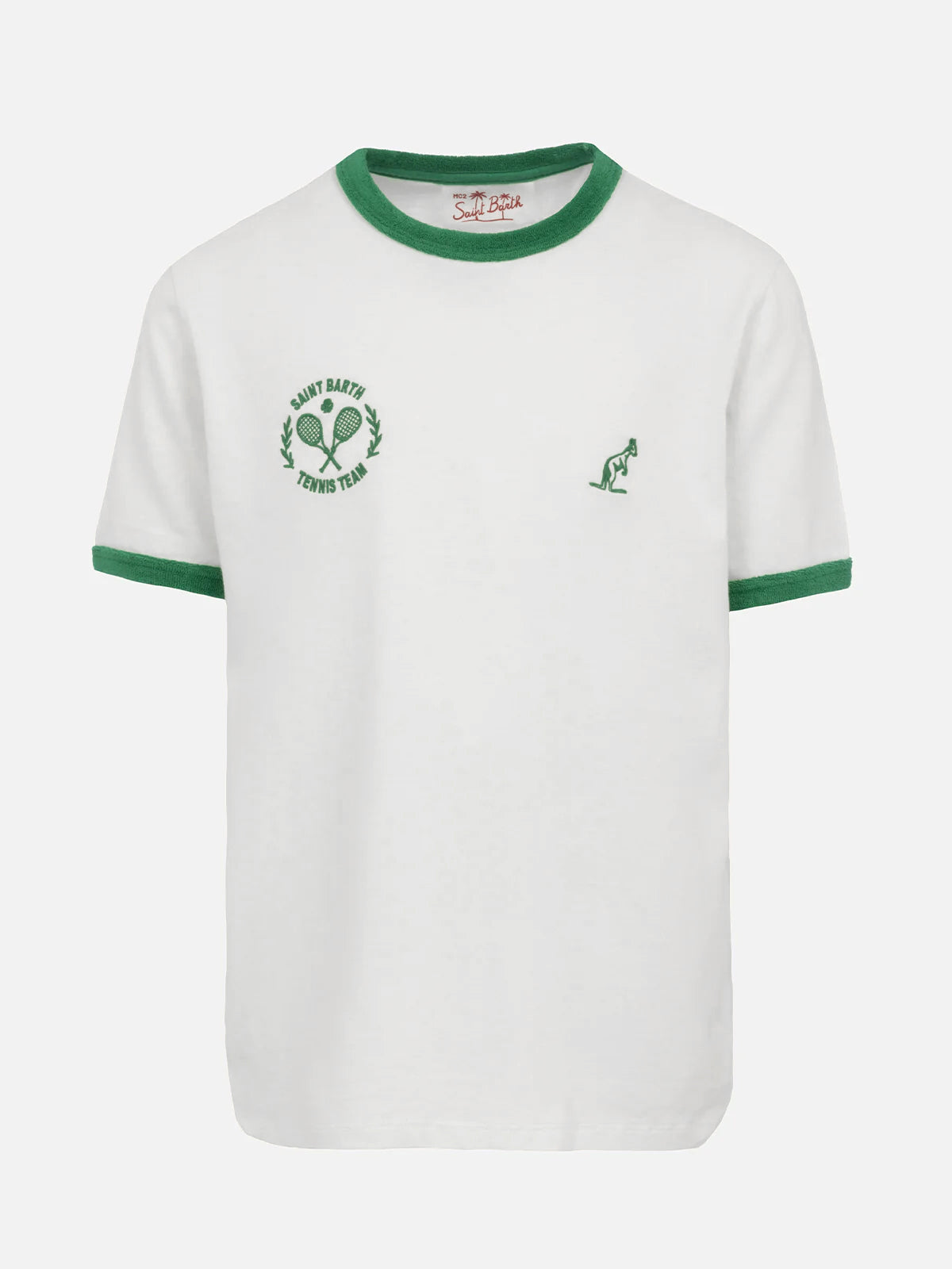 Boy White Cotton T-Shirt Dean Jr With Australian Embroidery | Brand Special Edition