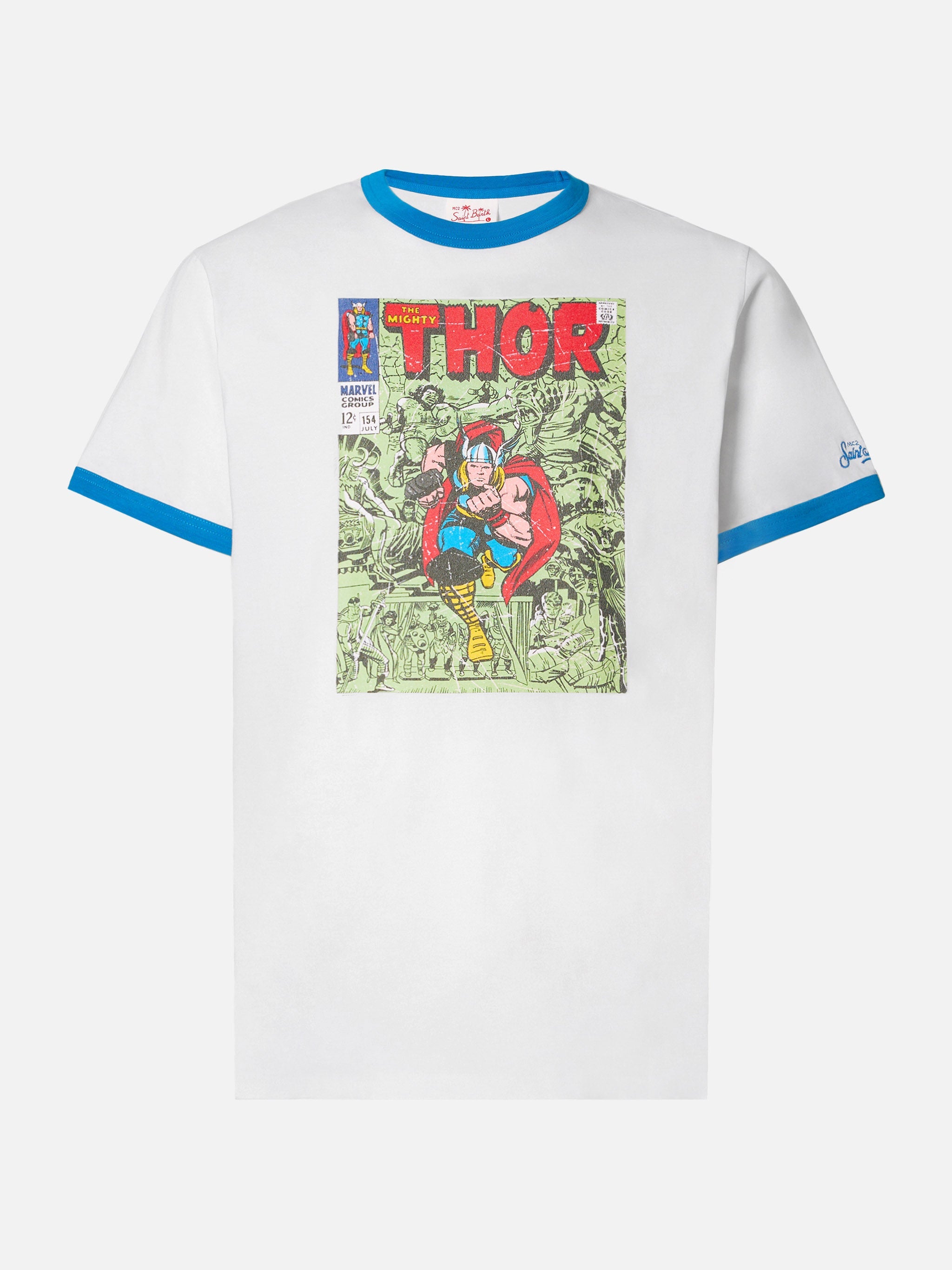 Man Cotton T-Shirt With Thor Print | Marvel Special Edition White
