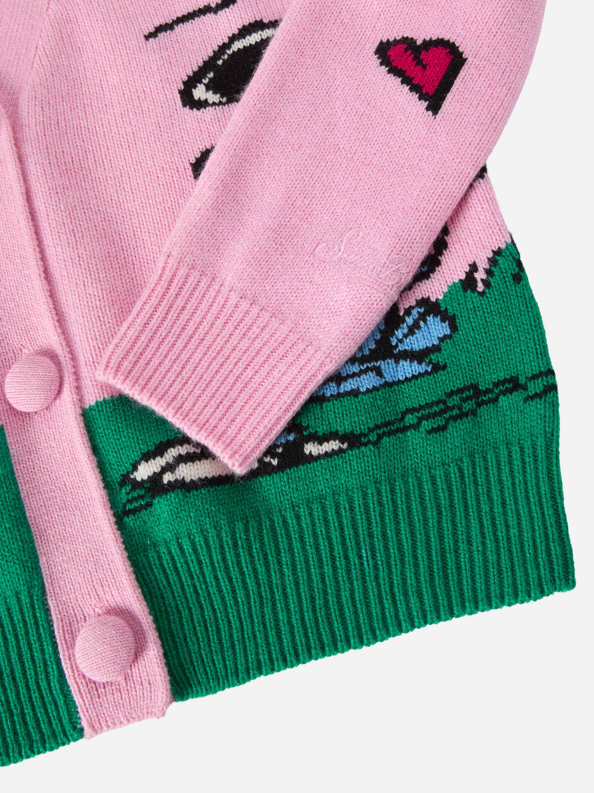 Didy Cashmere-Blend Cardigan With Snoopy Jacquard | Peanuts Special Edition Pink