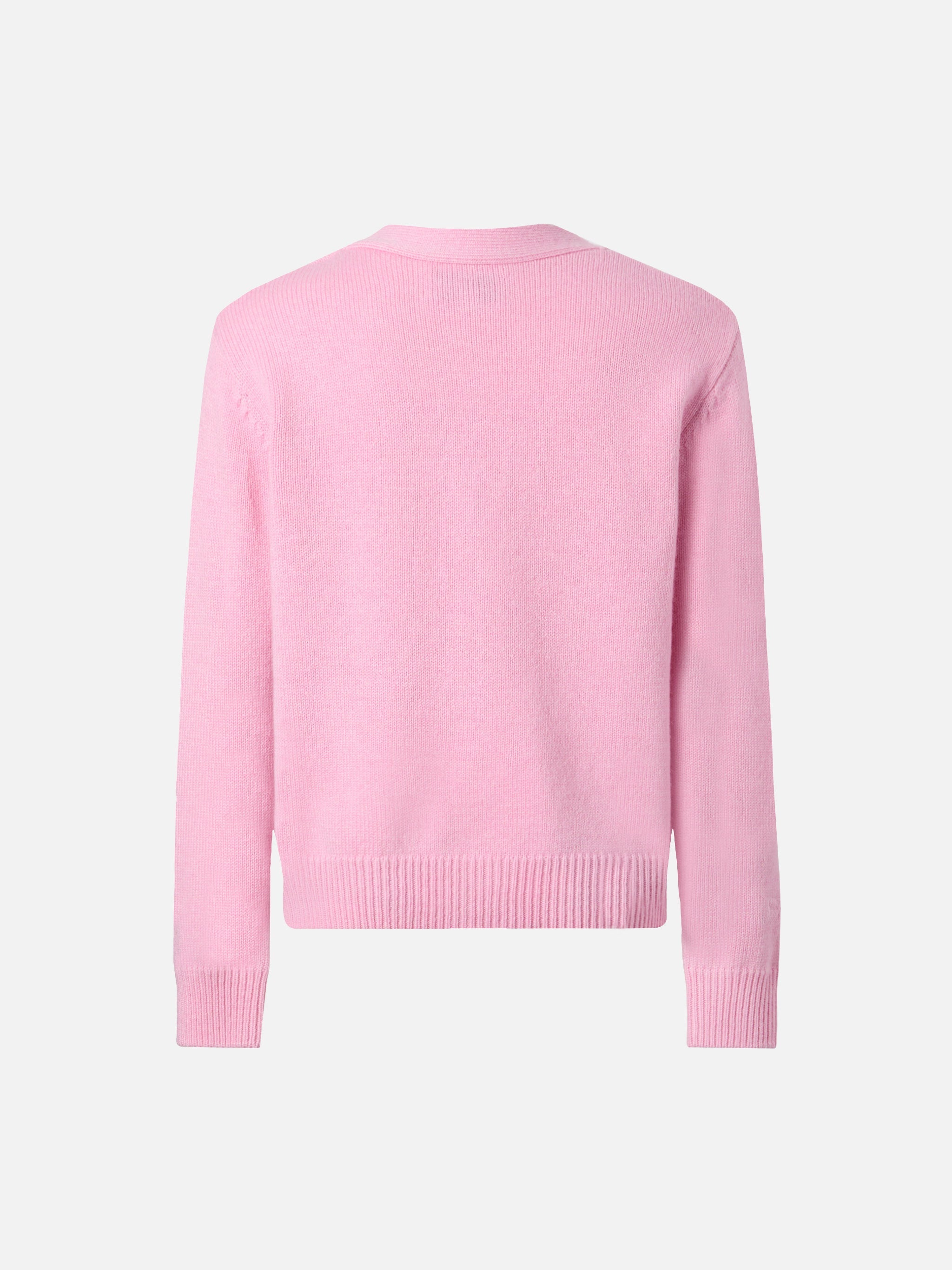 Didy Cashmere-Blend Cardigan With Snoopy Jacquard | Peanuts Special Edition Pink