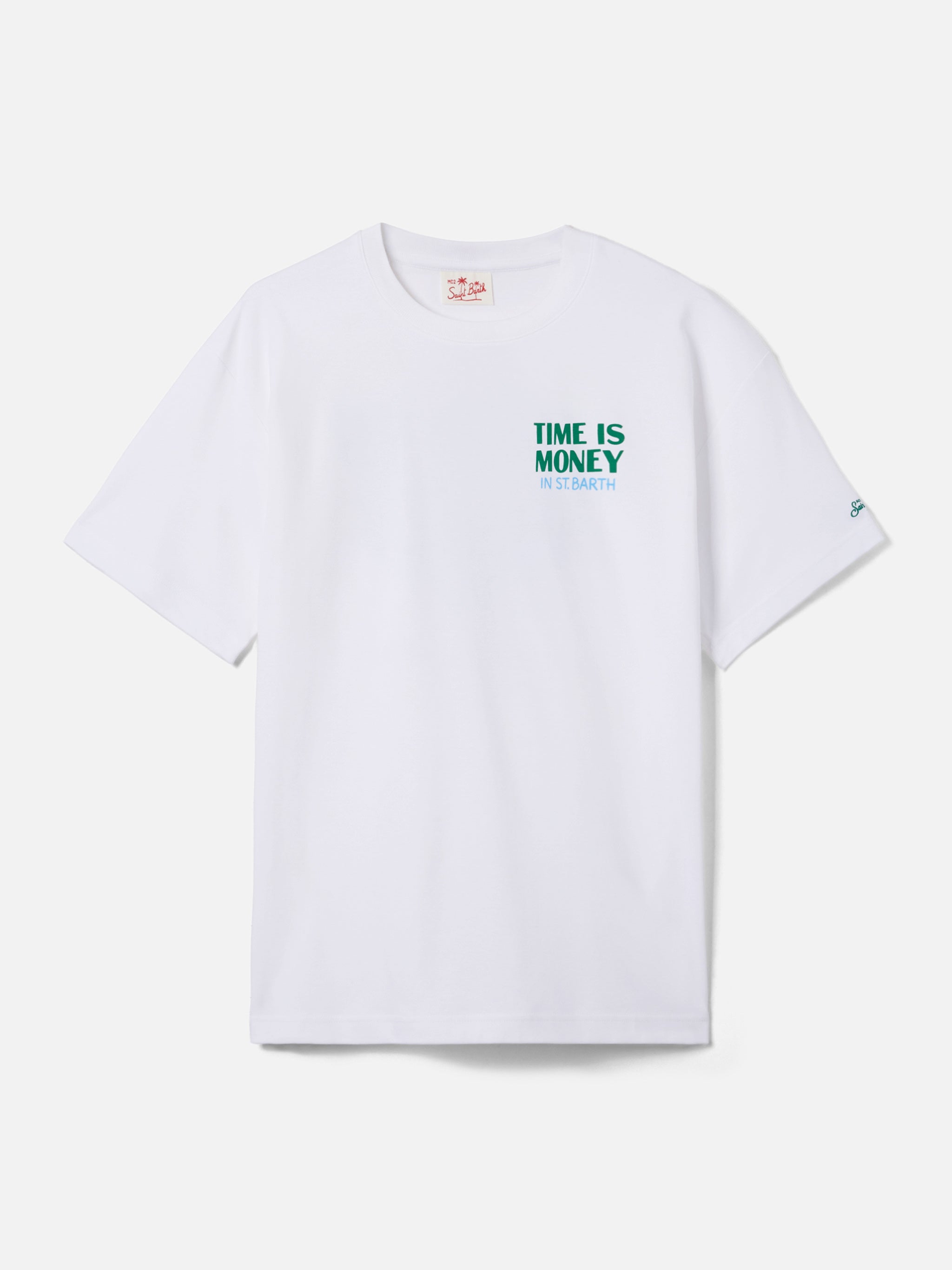 Delmar T-Shirt With Time Is Money Print And Maxi Graphic On The Back White
