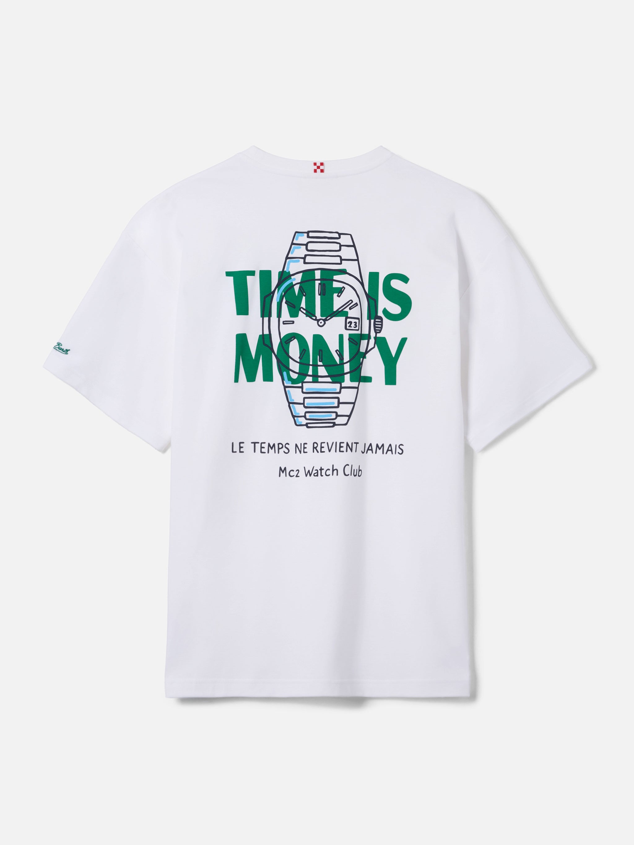 Delmar T-Shirt With Time Is Money Print And Maxi Graphic On The Back White