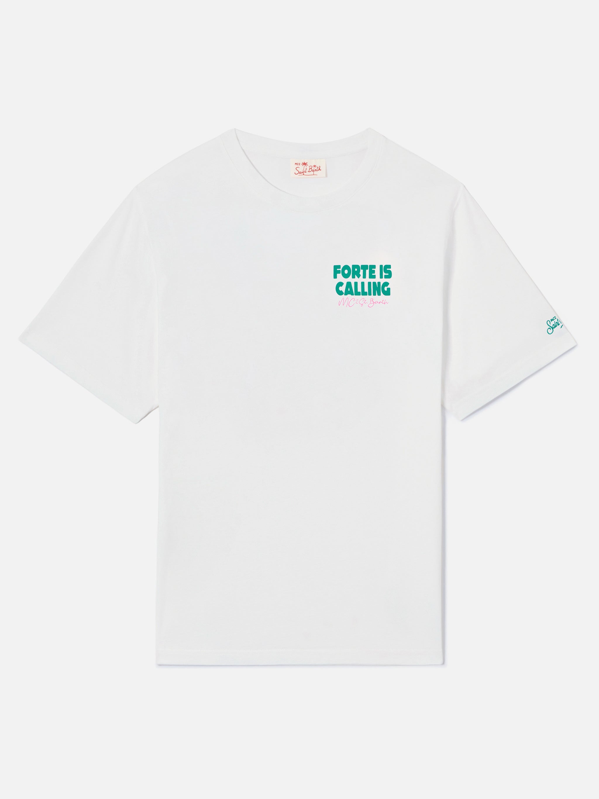 Delmar T-Shirt With Forte Is Calling Print And Maxi Graphic On The Back White
