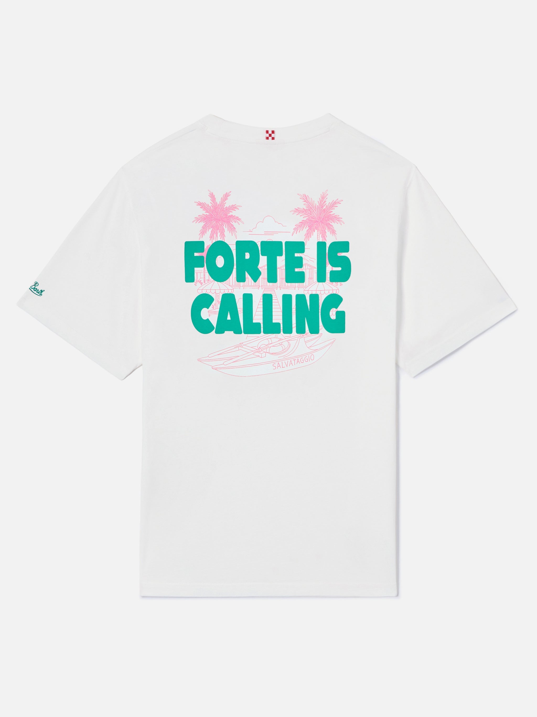 Delmar T-Shirt With Forte Is Calling Print And Maxi Graphic On The Back White