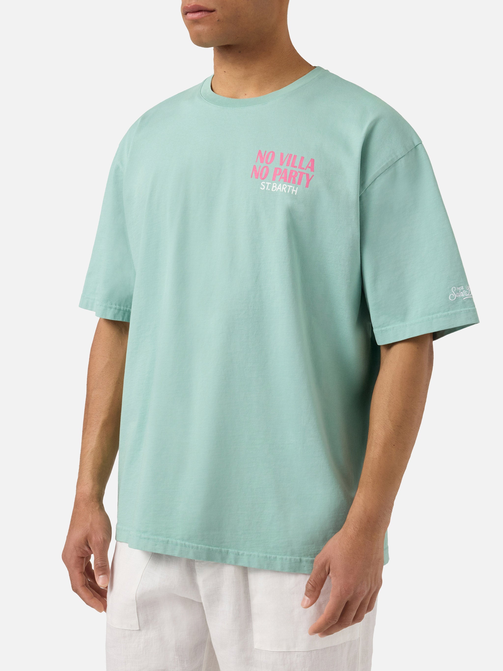 Green Delmar T-Shirt With No Villa Party Print And Maxi Graphic On The Back