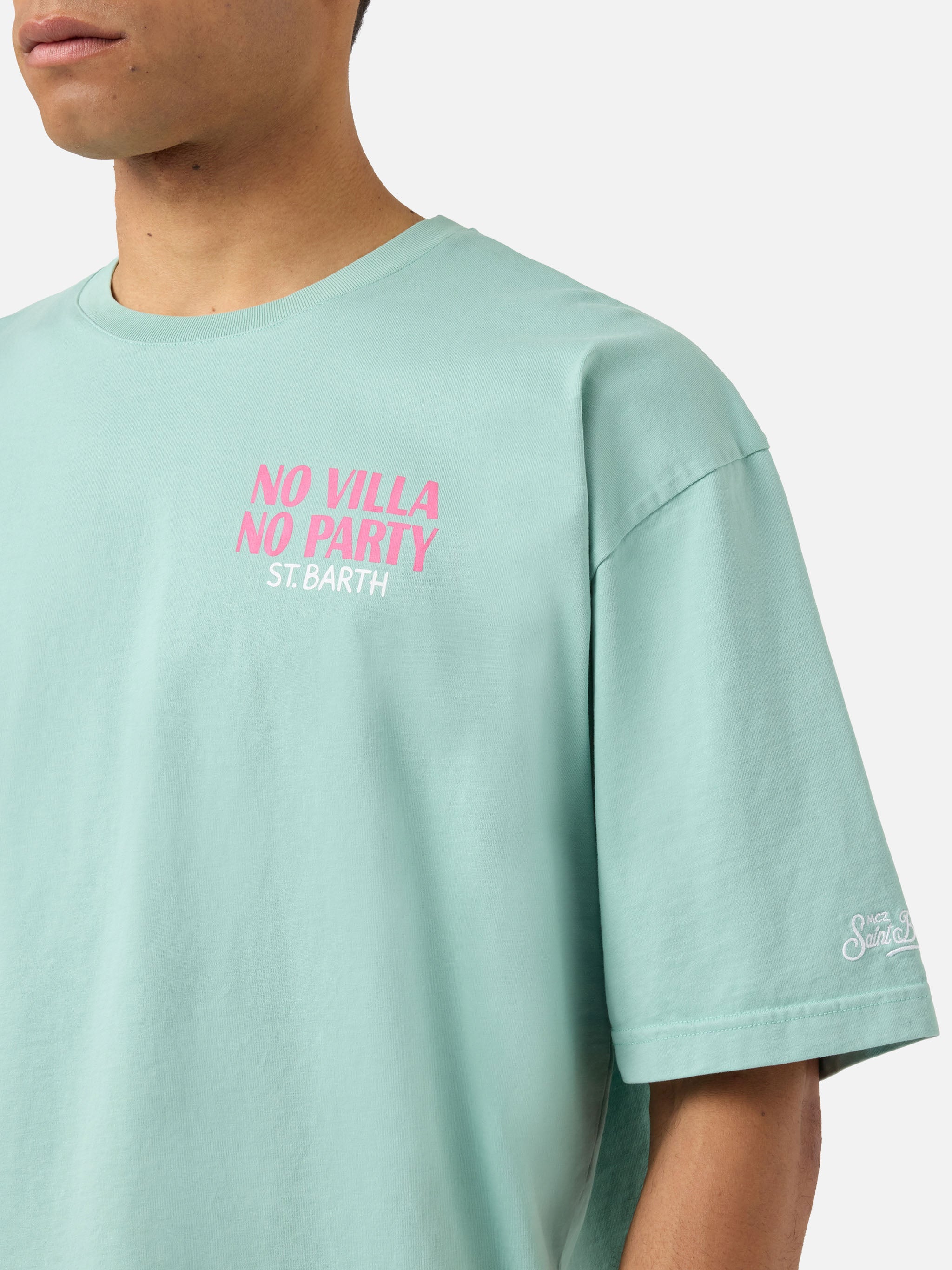 Green Delmar T-Shirt With No Villa Party Print And Maxi Graphic On The Back
