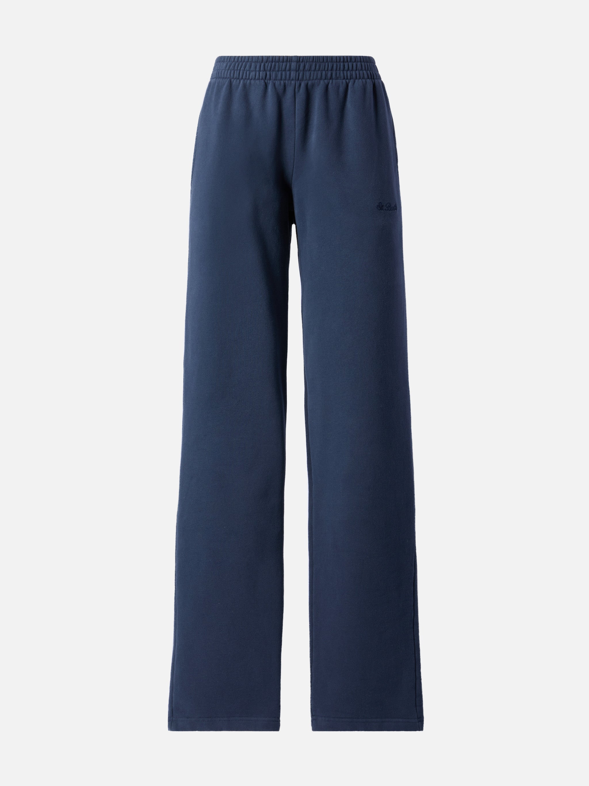Deena Straight-Hem Joggers Navy Blue Pant
