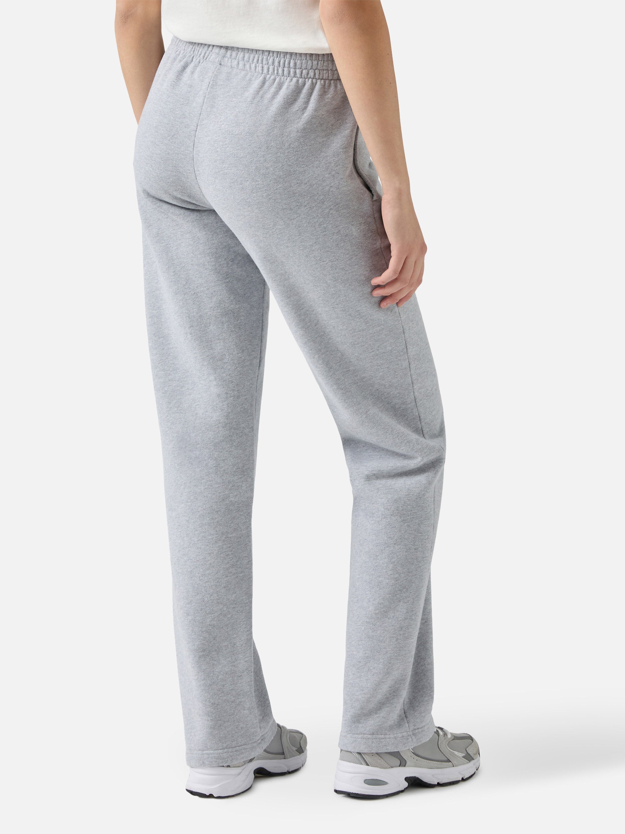 Deena Straight-Hem Joggers Grey Melange Pant
