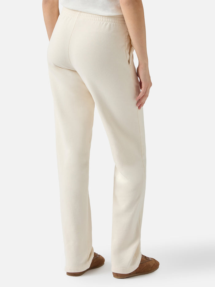 Deena Straight-Hem Joggers Off-White Pant
