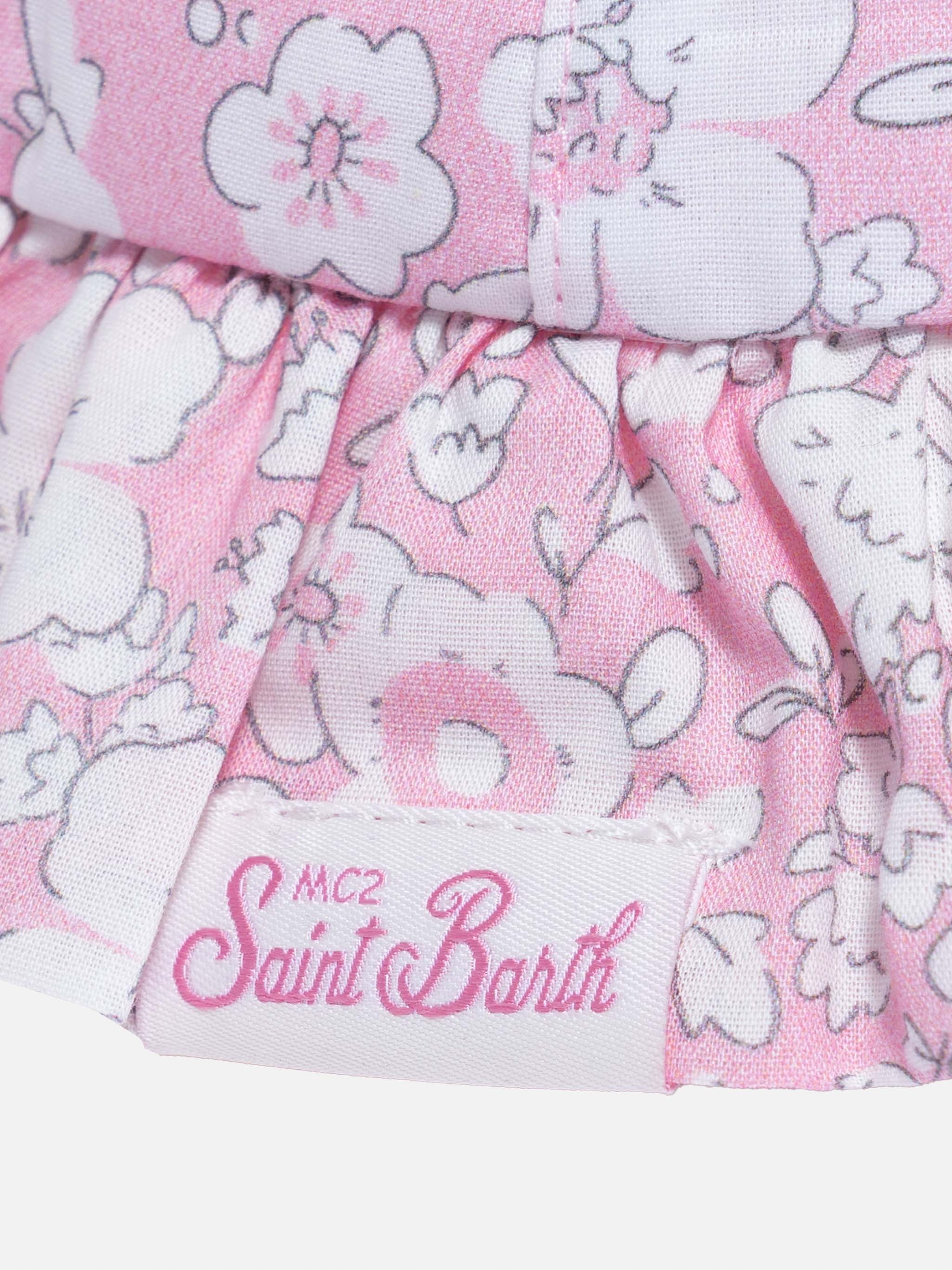 Doremi Newborn Cotton Bonnet Pink Hat