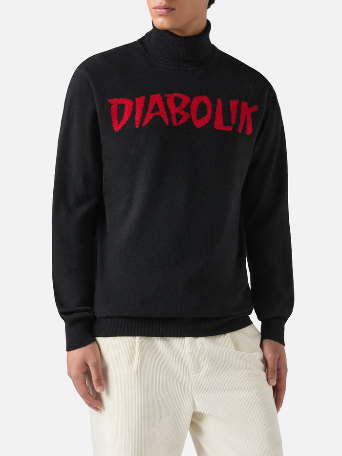 Turtleneck Dolcevita With Diabolik Jacquard | Special Edition Black