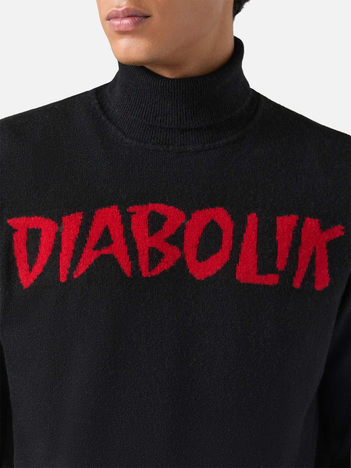 Turtleneck Dolcevita With Diabolik Jacquard | Special Edition Black