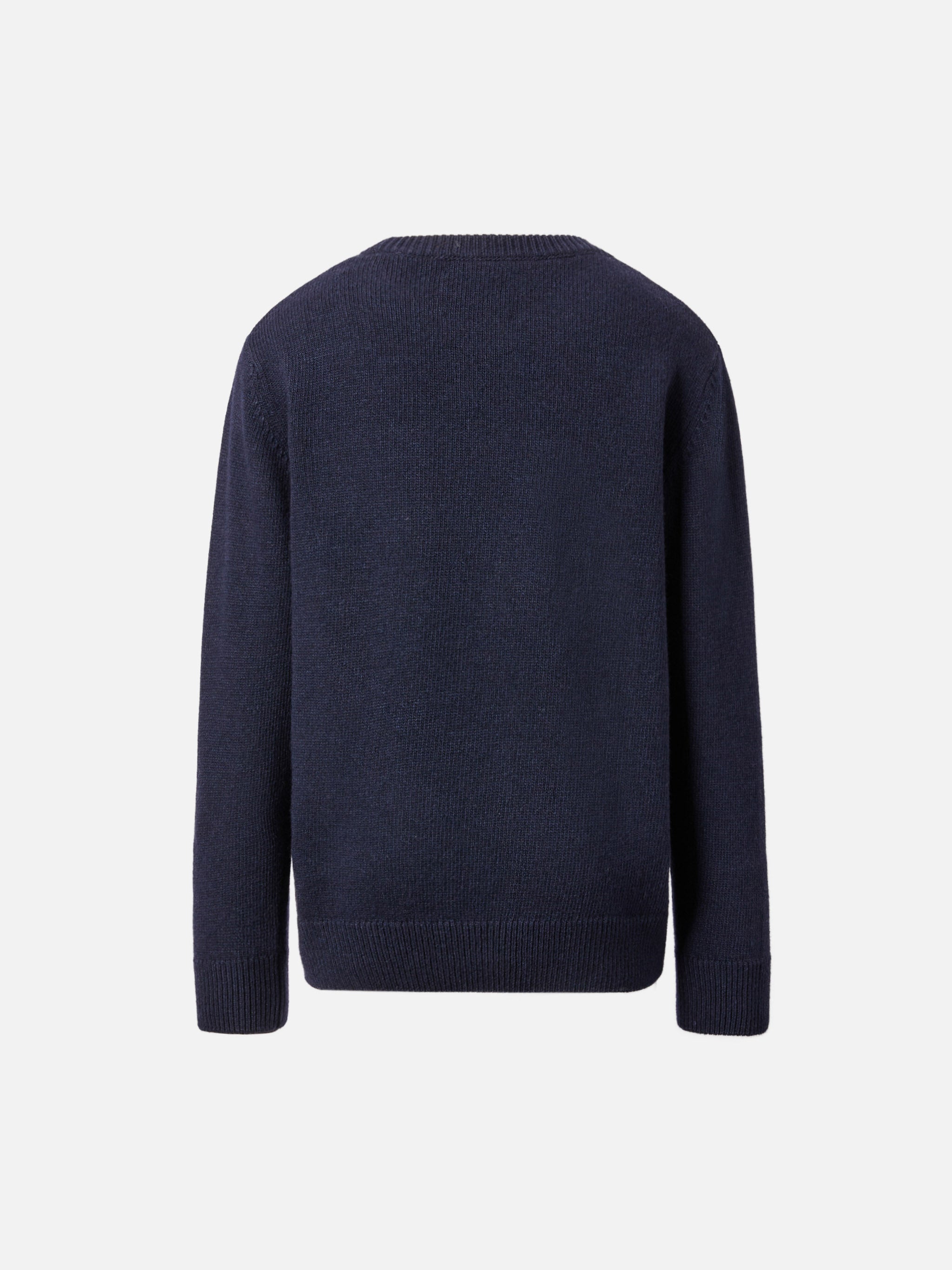 Douglas Crewneck Cashmere Blend With Vacanze Di Natale Jacquard | Special Edition Blue