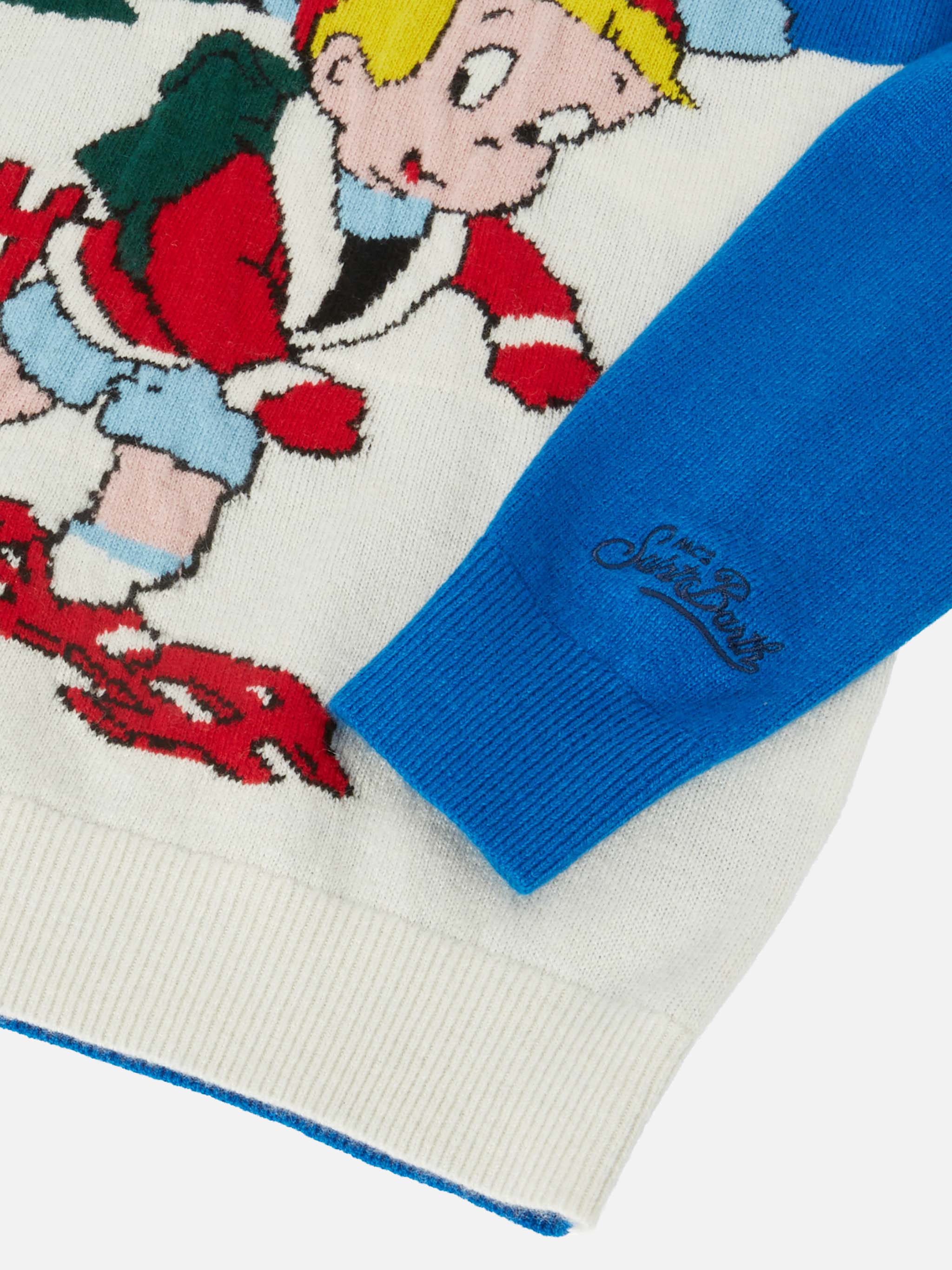 Crewneck Douglas With Richie Rich Jacquard | Special Edition Mid Blue