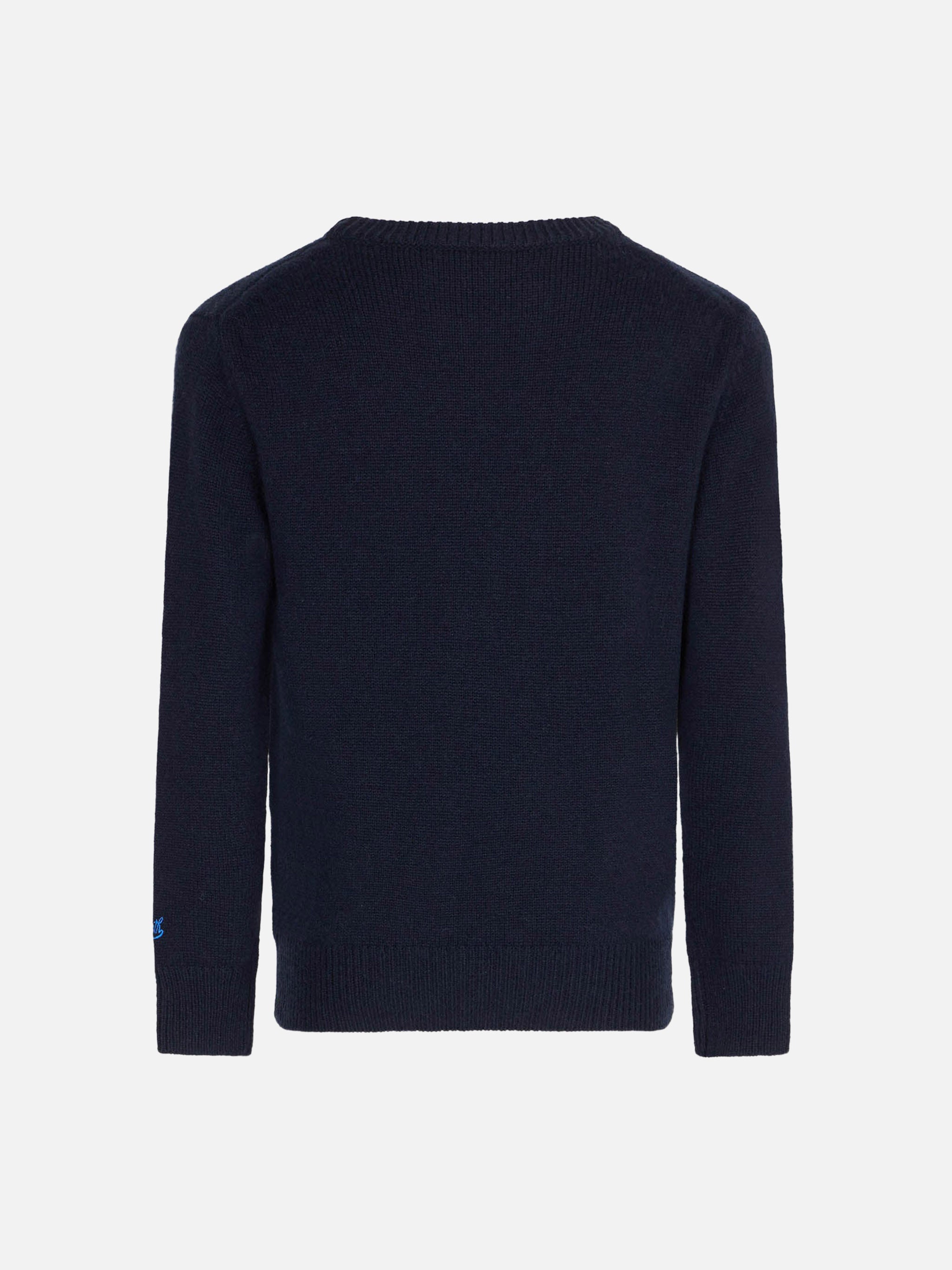 Boy Crewneck Sweater With Christmas Snoopy Print | Peanuts™ Special Edition Blue