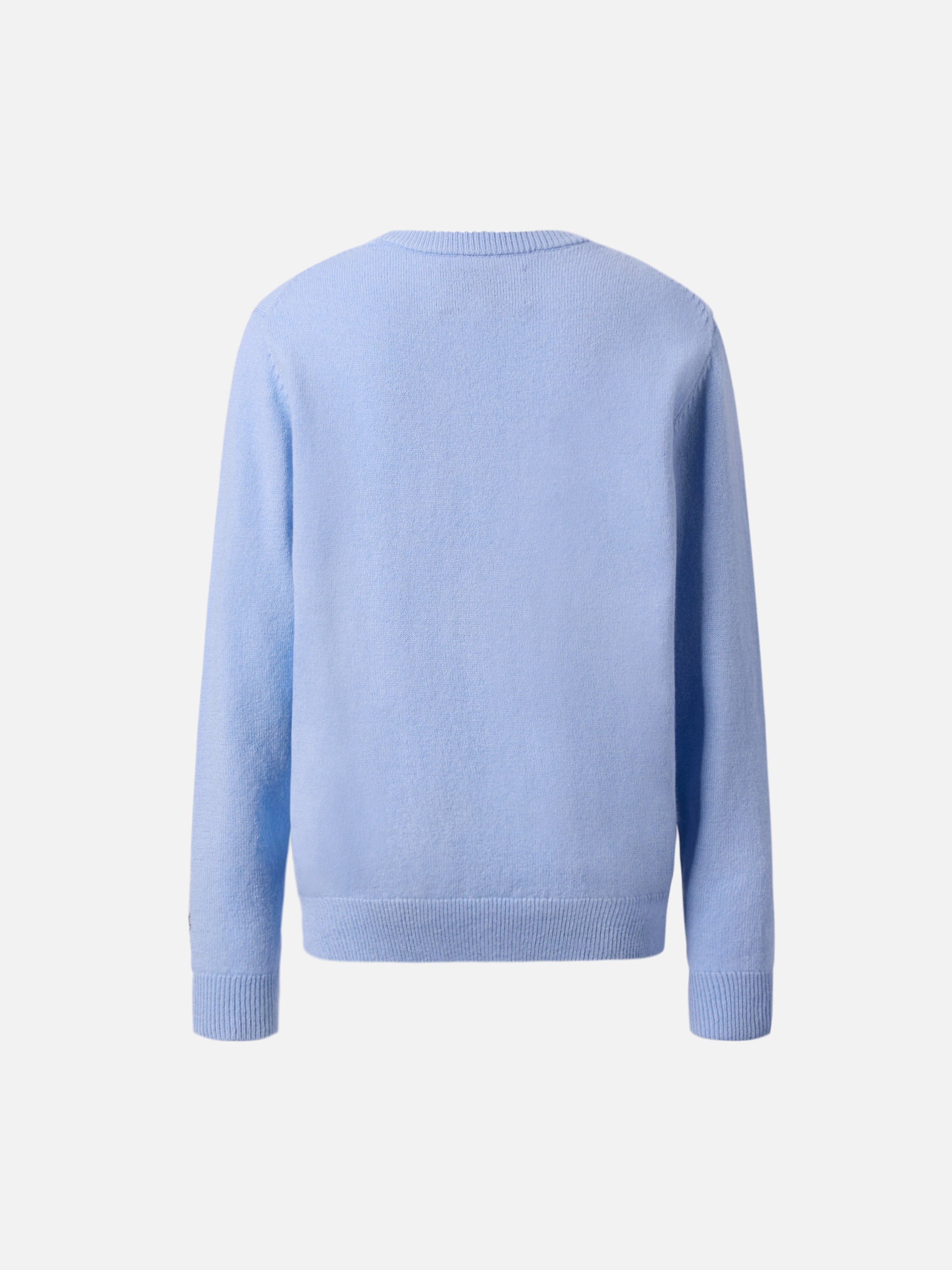Crewneck Douglas Light Cashmere Blend With Snoopy Jacquard | Peanuts Special Edition Blue